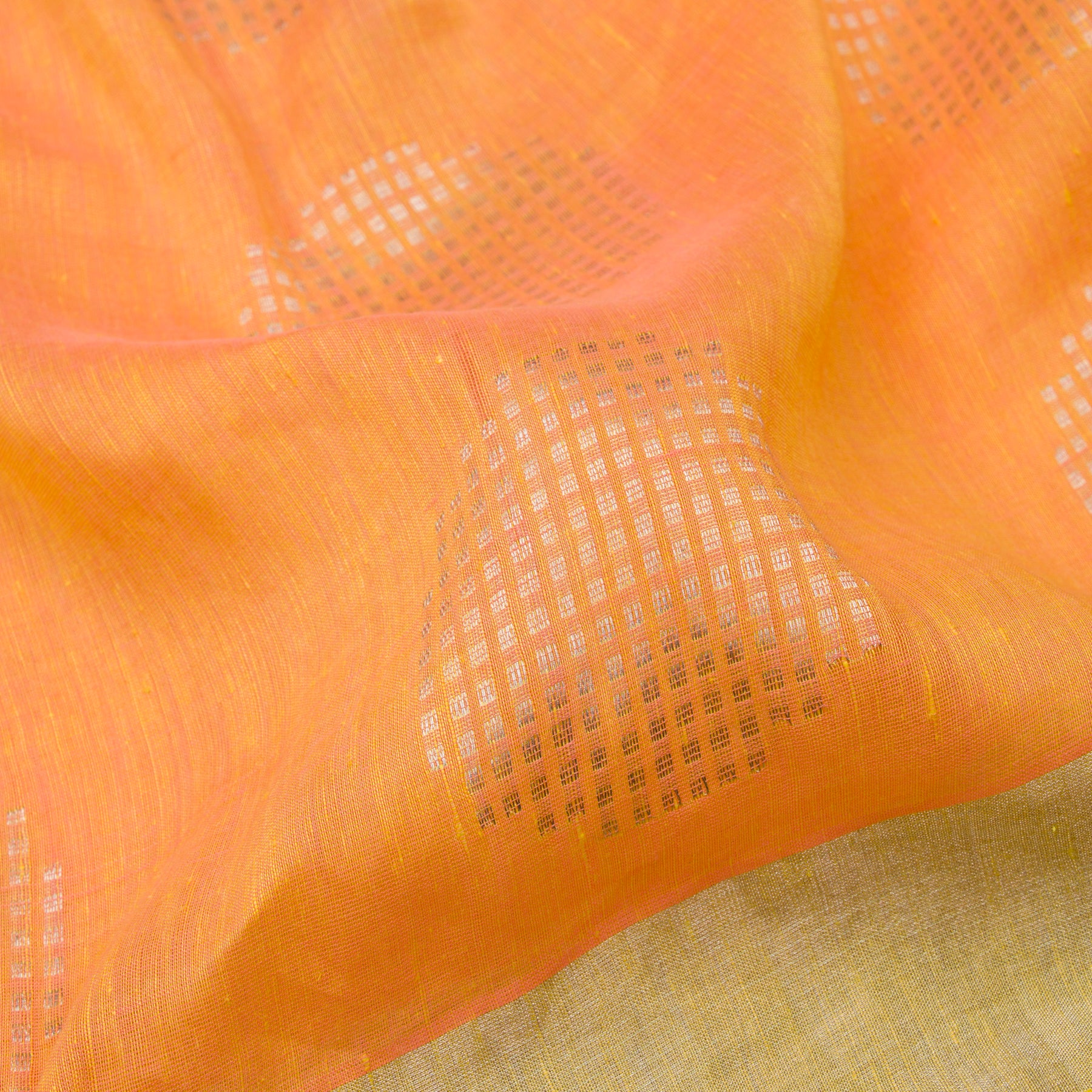 Pradeep Pillai Linen/Cotton Sari 22-008-HS004-00481 - Fabric View
