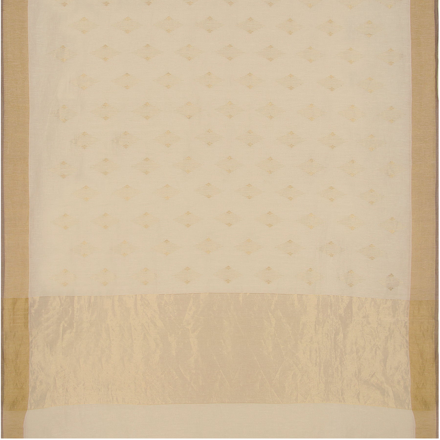 Pradeep Pillai Linen/Cotton Sari 22-008-HS004-00624 - Full View