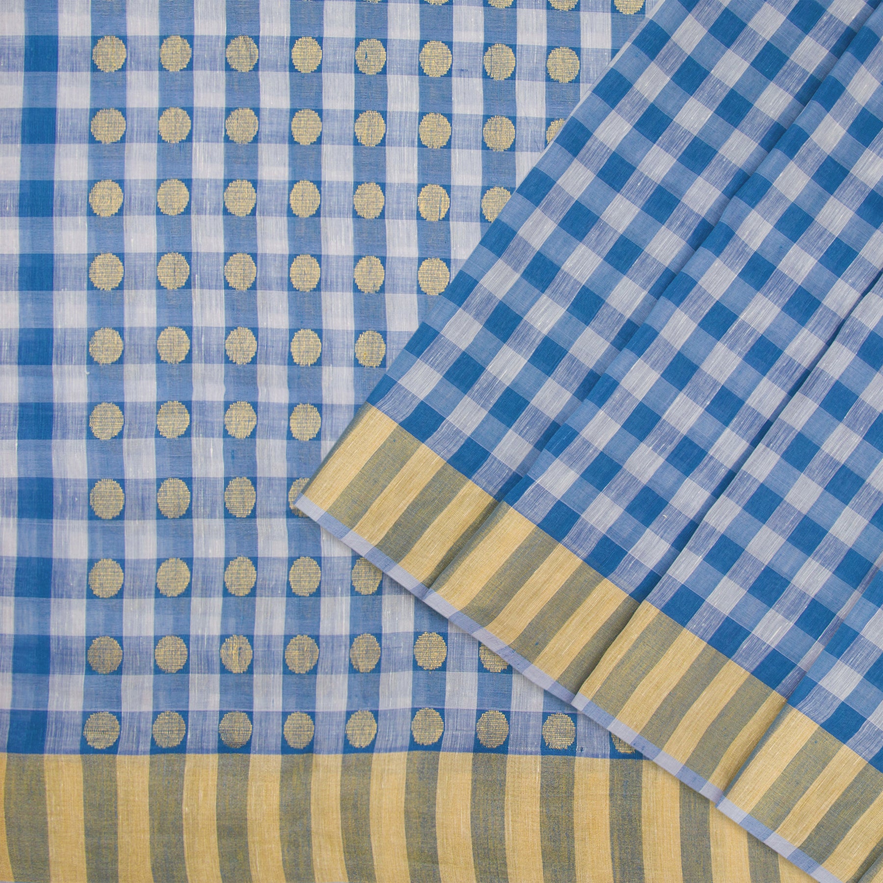 Pradeep Pillai Linen/Cotton Sari 22-008-HS004-00654 - Cover View