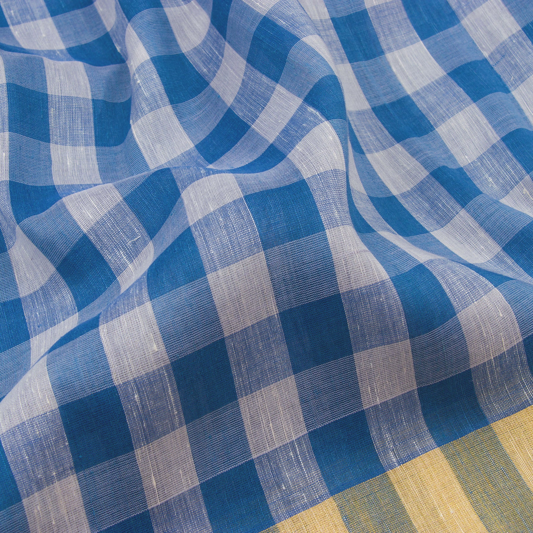Pradeep Pillai Linen/Cotton Sari 22-008-HS004-00654 - Fabric View