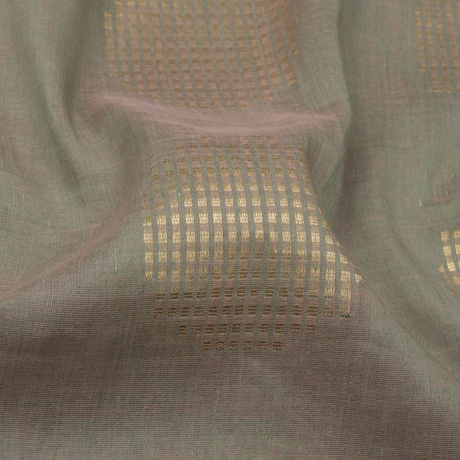 Pradeep Pillai Linen/Cotton Sari 22-008-HS004-00664 - Fabric View