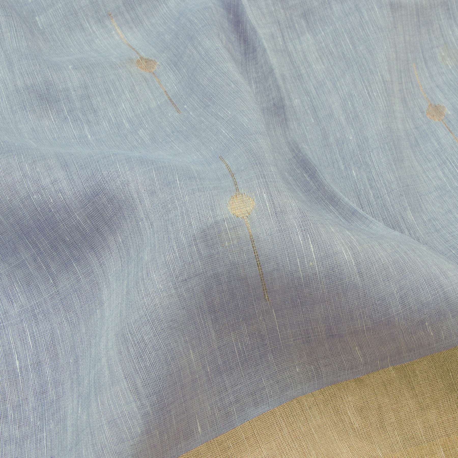 Pradeep Pillai Linen/Cotton Sari 22-008-HS004-00828 - Fabric View