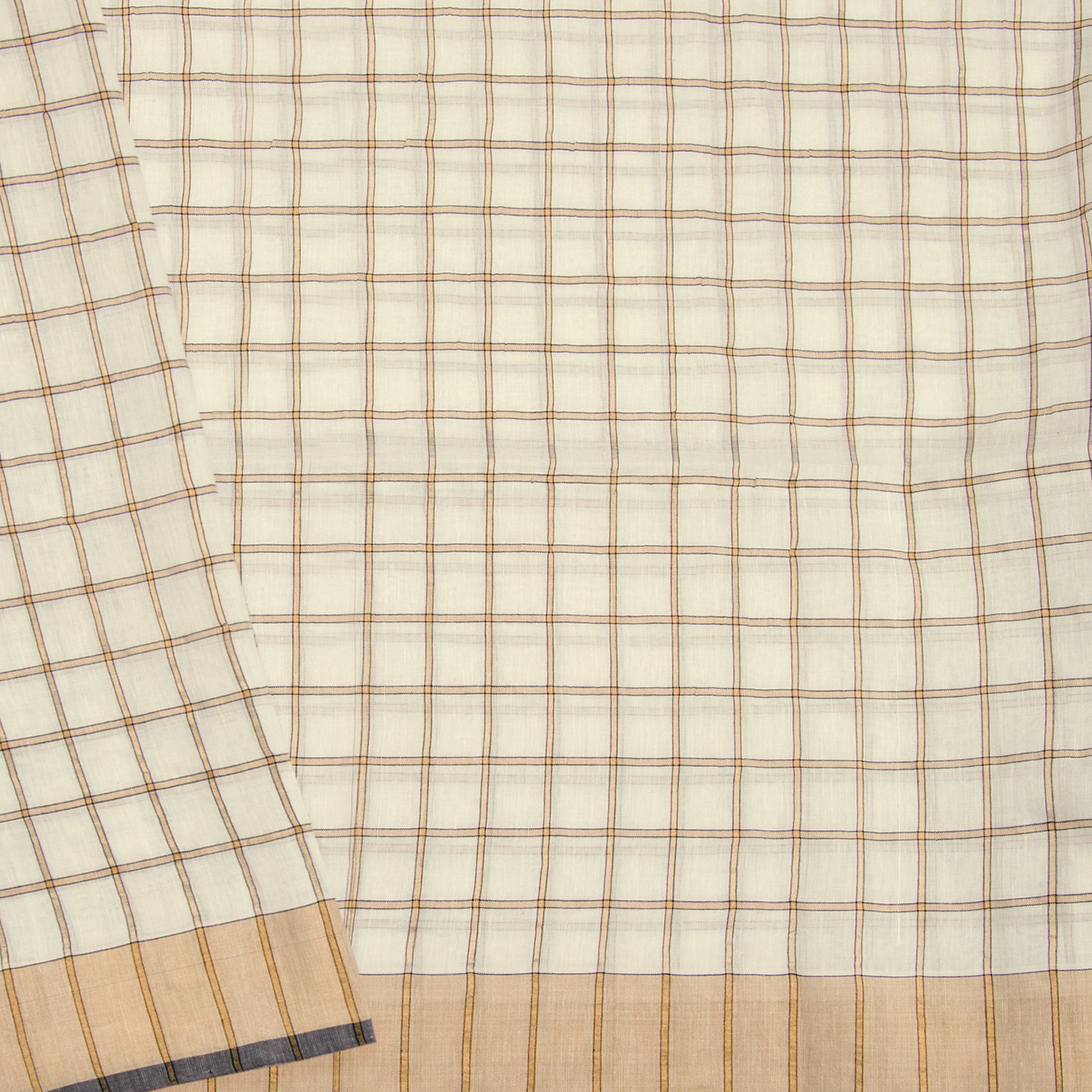 Pradeep Pillai Linen/Cotton Sari 22-008-HS004-00837 - Blouse View