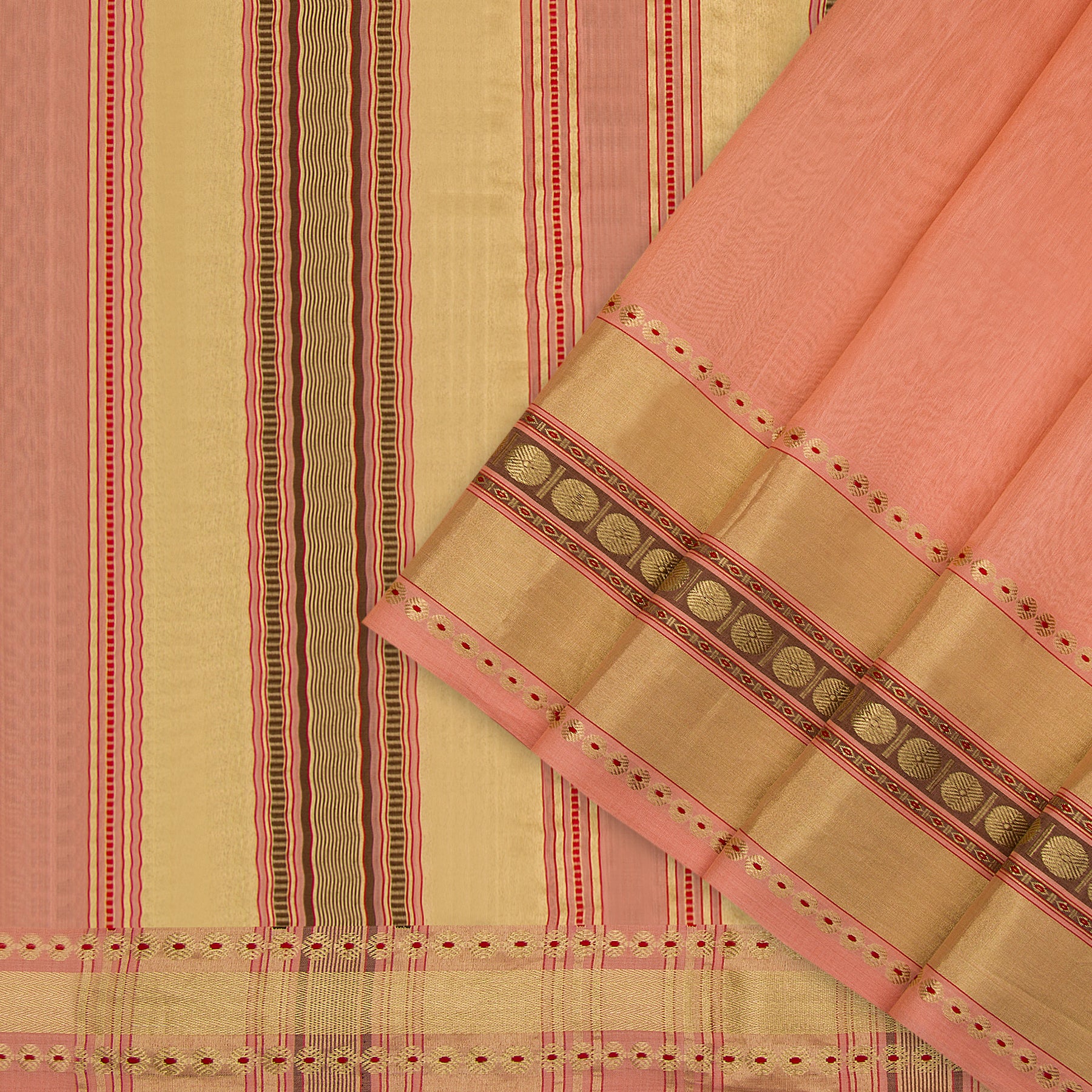 Pradeep Pillai Chanderi Silk/Cotton Sari 22-008-HS005-00962 - Cover View