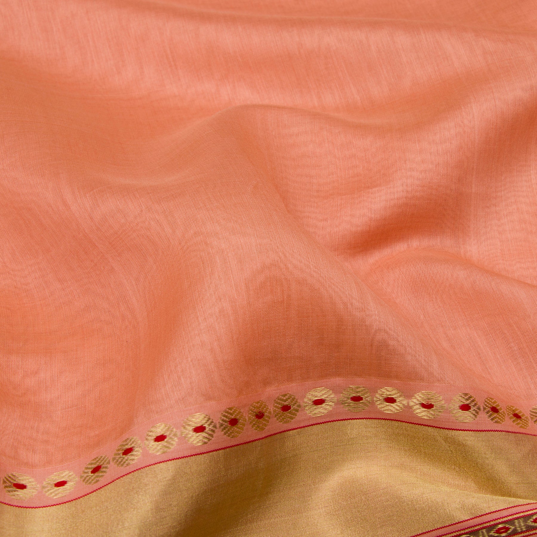 Pradeep Pillai Chanderi Silk/Cotton Sari 22-008-HS005-00962 - Fabric View