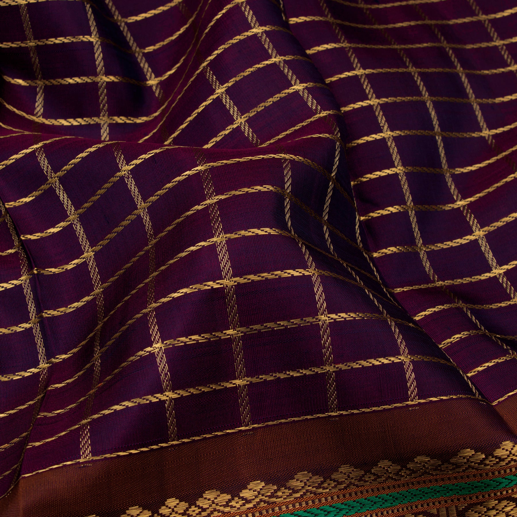 Kanakavalli Kanjivaram Silk Sari 22-040-HS001-01883 - Fabric View