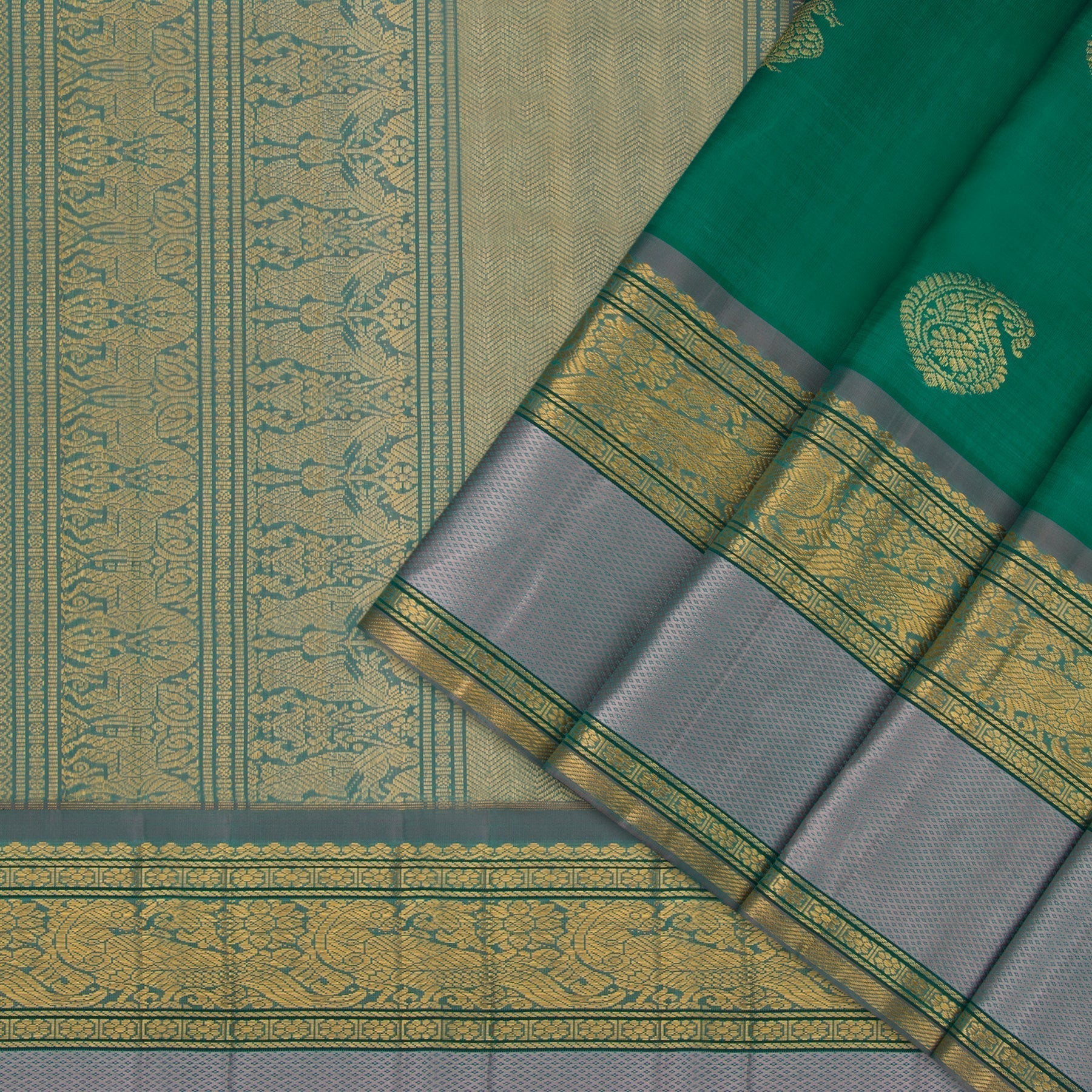 Kanakavalli Kanjivaram Silk Sari 22-040-HS001-01884 - Cover View