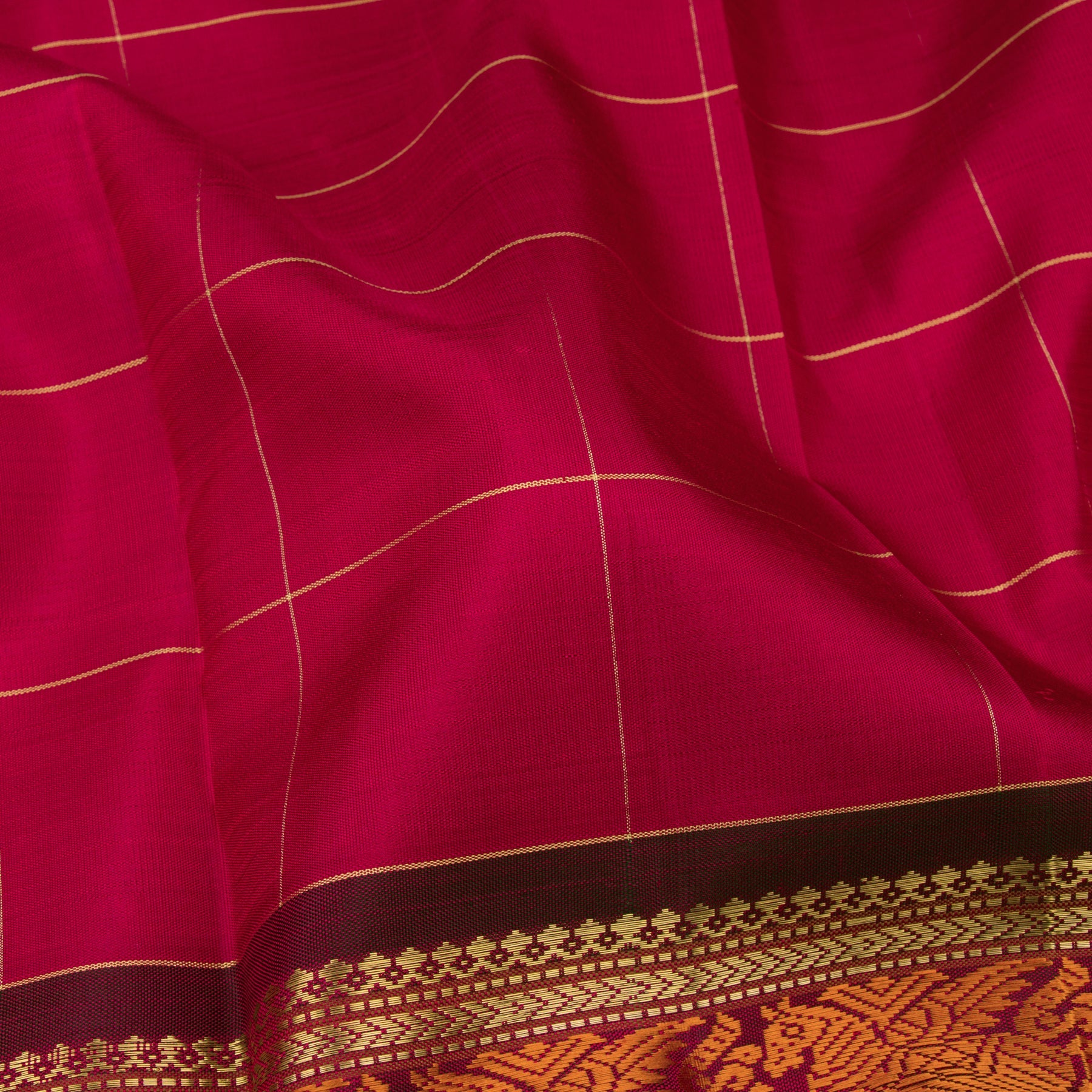 Kanakavalli Kanjivaram Silk Sari 22-040-HS001-02357 - Fabric View