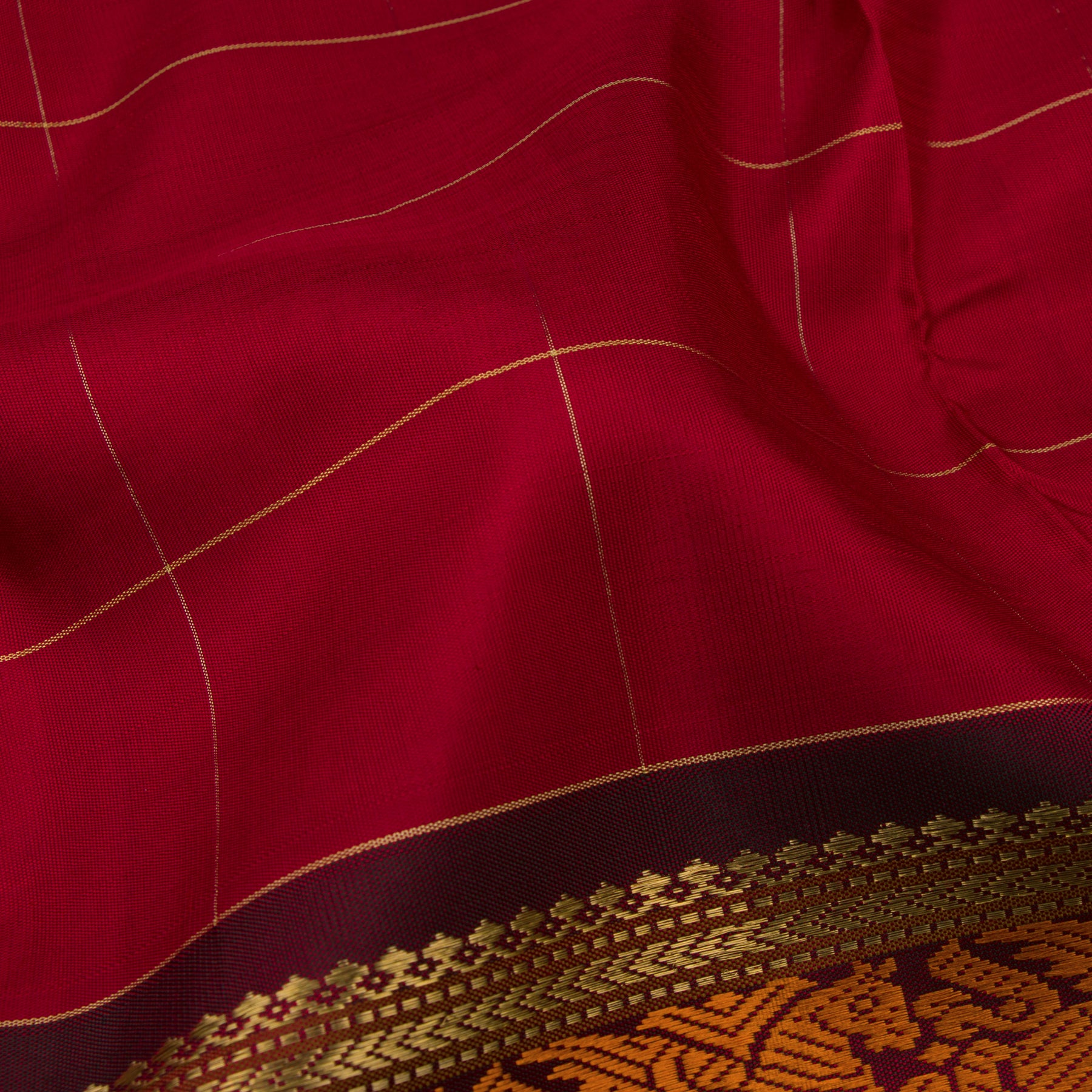 Kanakavalli Kanjivaram Silk Sari 22-040-HS001-02376 - Fabric View
