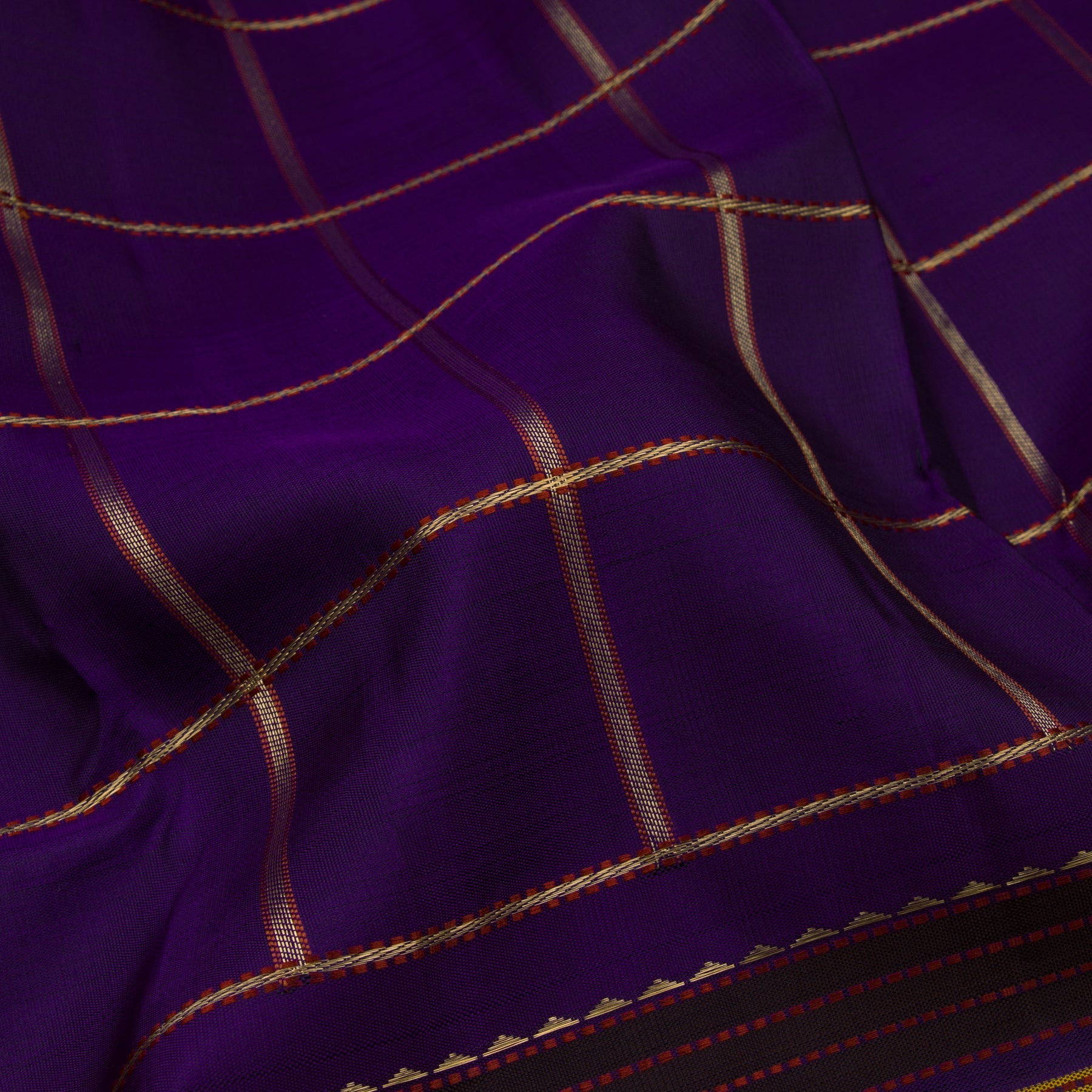 Kanakavalli Kanjivaram Silk Sari 22-040-HS001-06516 - Fabric View