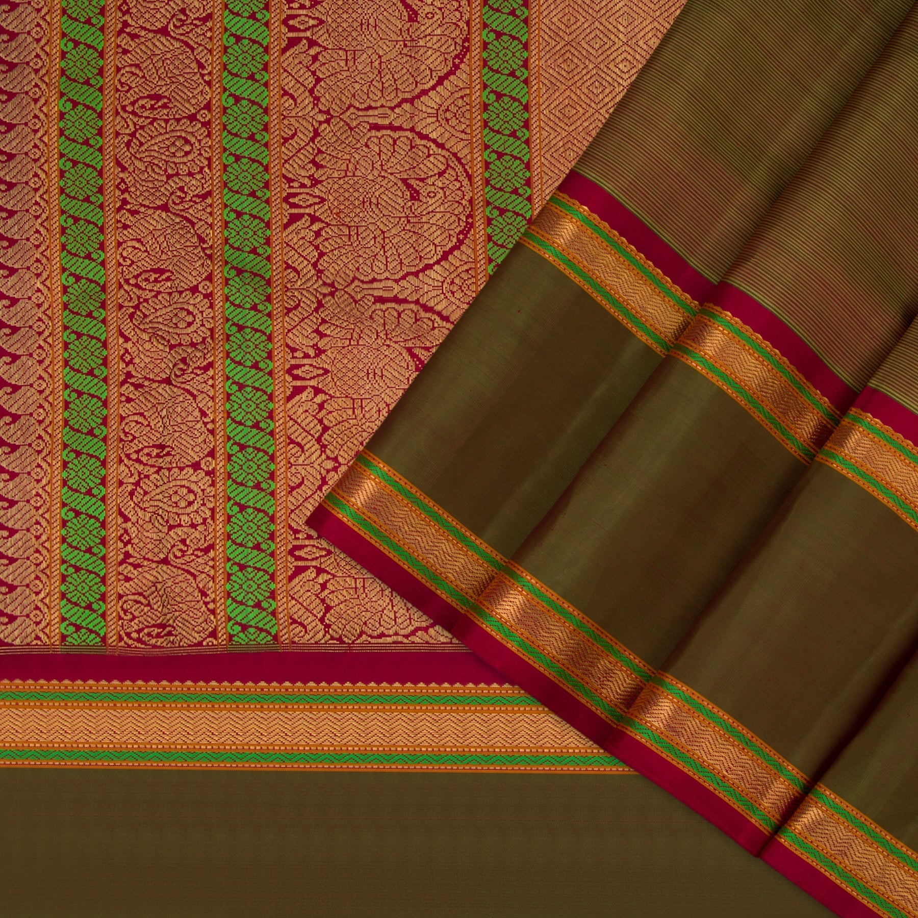Kanakavalli Kanjivaram Silk Sari 22-040-HS001-09028 - Cover View