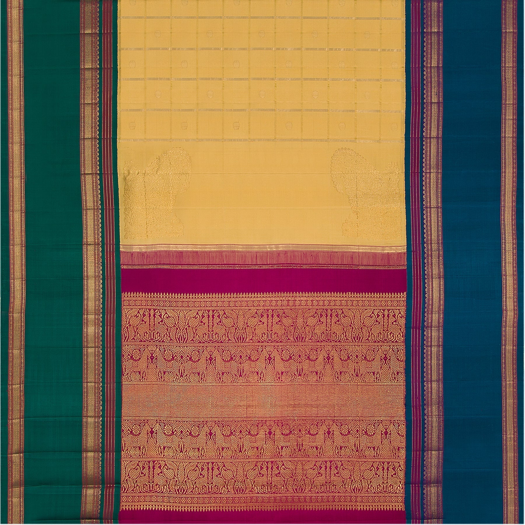 Kanakavalli Kanjivaram Silk Sari 22-040-HS001-09558 - Full View
