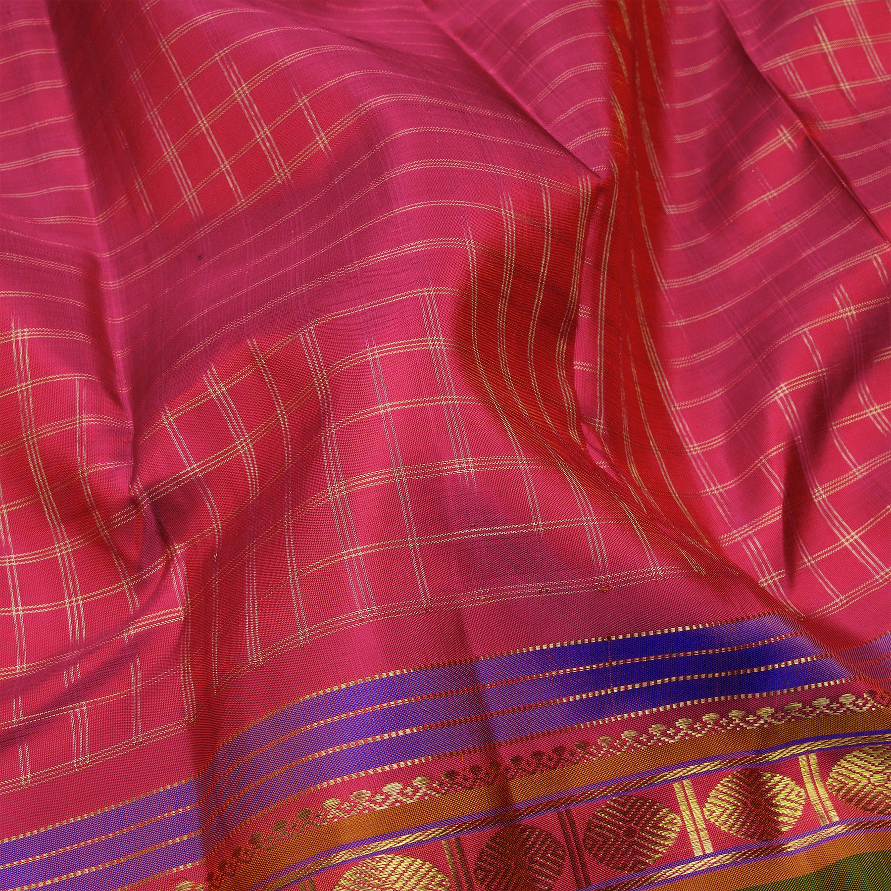 Kanakavalli Kanjivaram Silk Sari 22-040-HS001-10404 - Fabric View