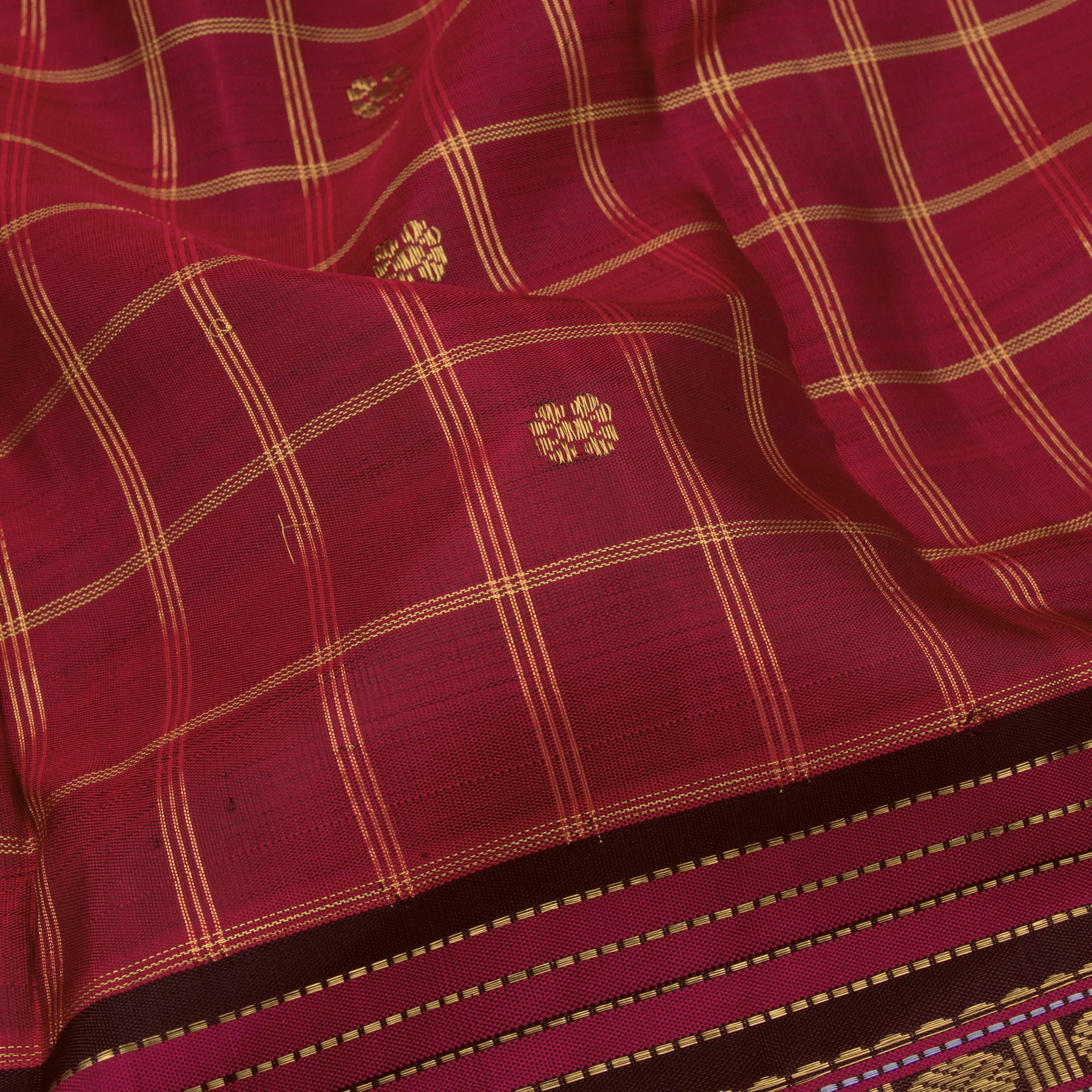 Kanakavalli Kanjivaram Silk Sari 22-040-HS001-11457 - Fabric View