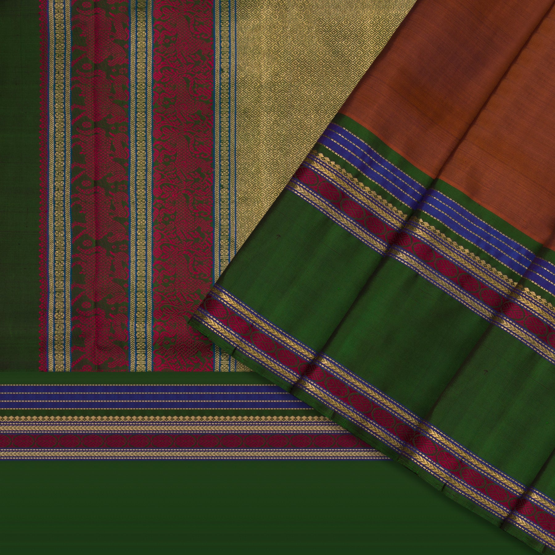 Kanakavalli Kanjivaram Silk Sari 22-040-HS001-11458 - Cover View