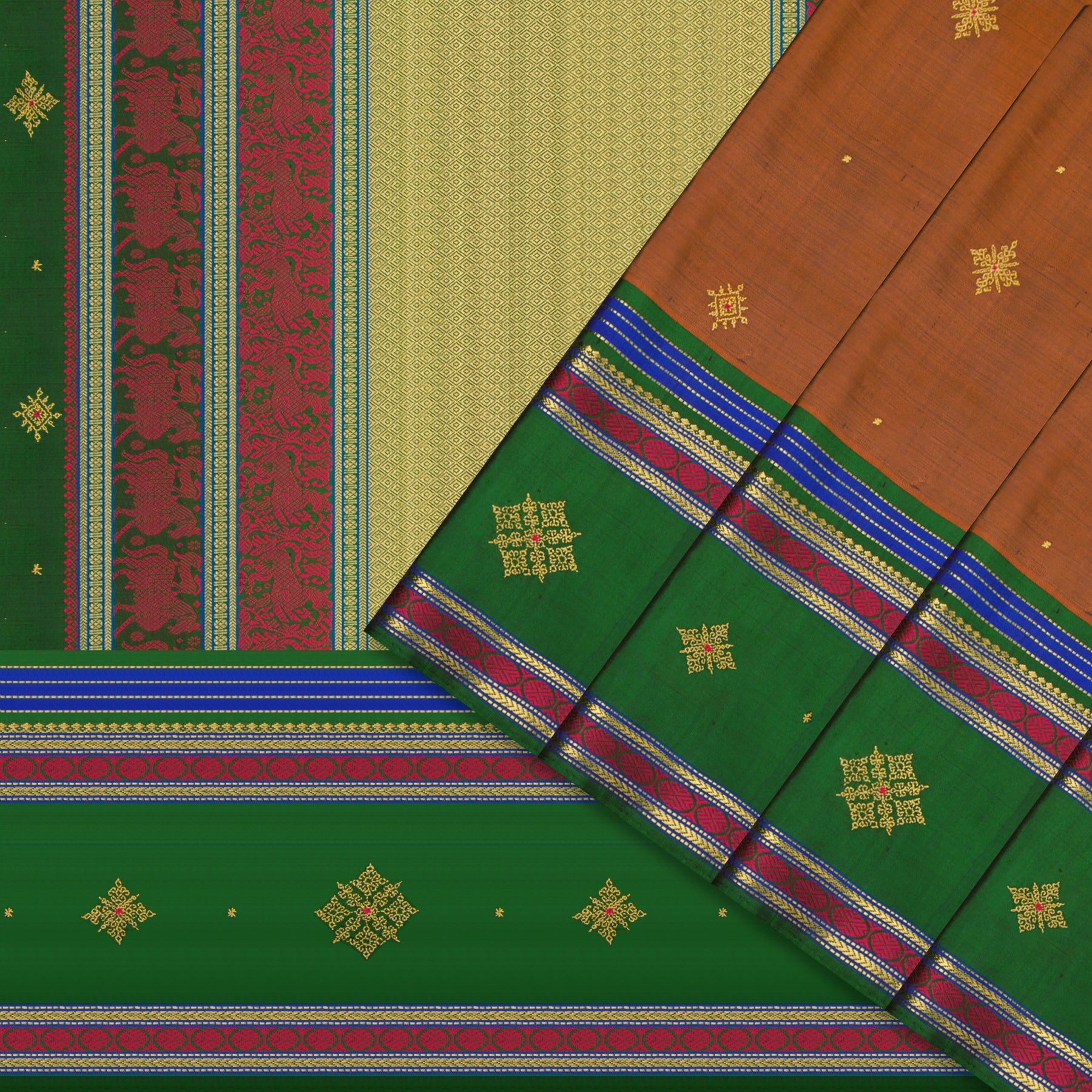 Kanakavalli X Kasuti Kanjivaram Silk Sari 22-040-HS001-11458 - Cover View