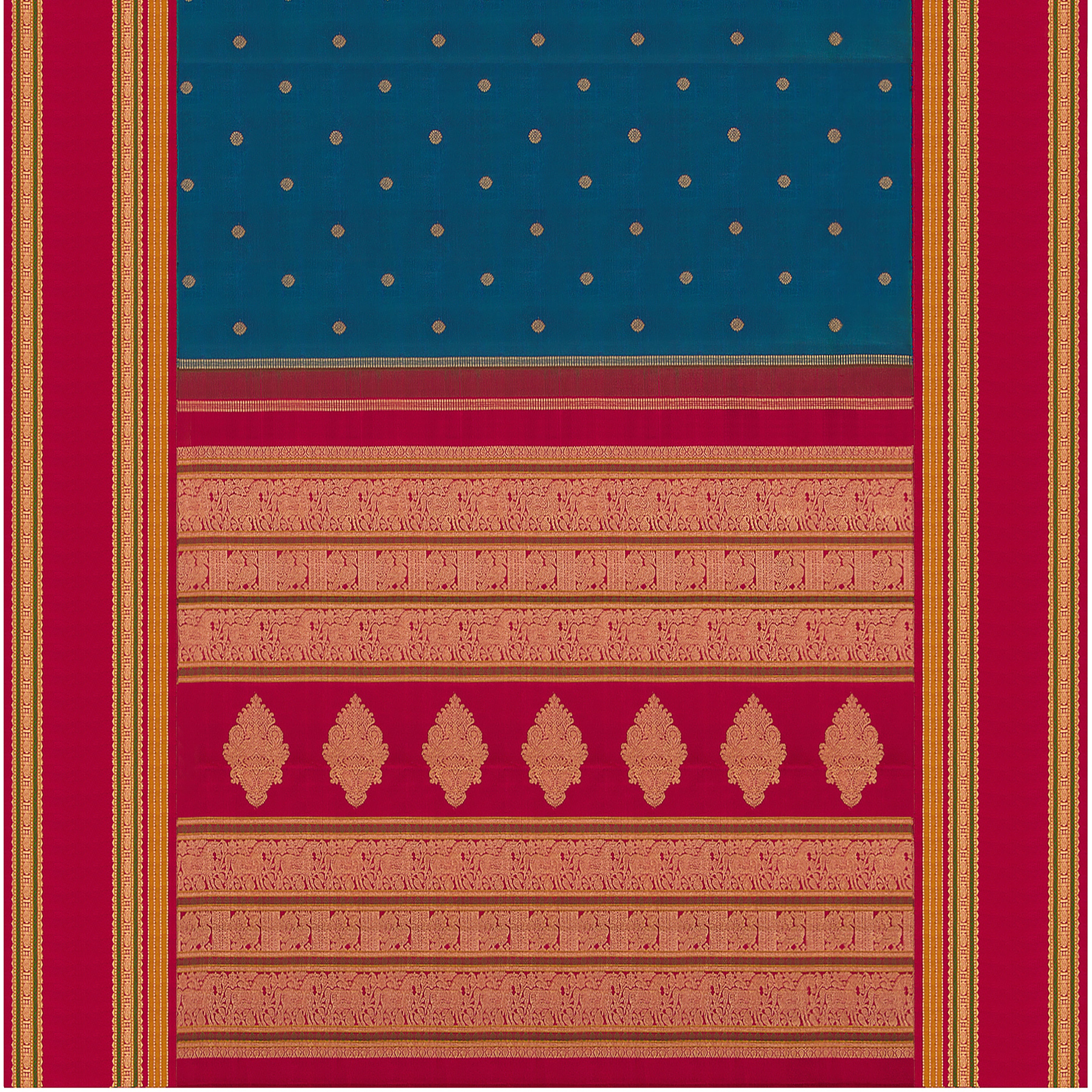 Kanakavalli Kanjivaram Silk Sari 22-040-HS001-12922 - Full View