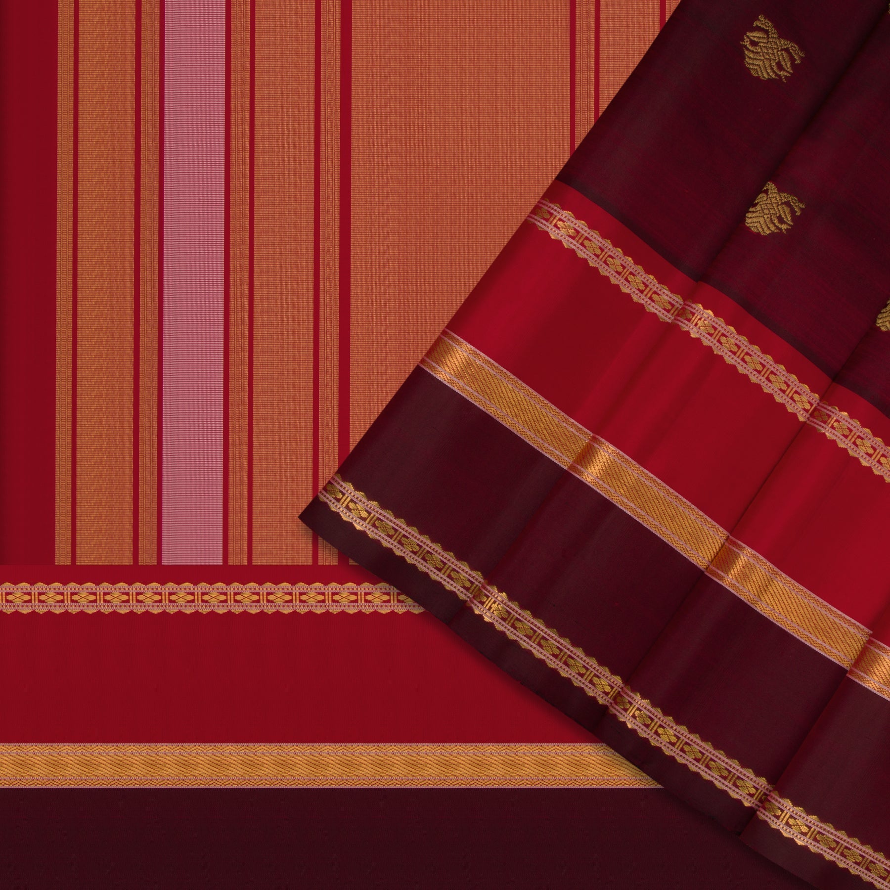 Kanakavalli Kanjivaram Silk Sari 22-040-HS001-12945 - Cover View