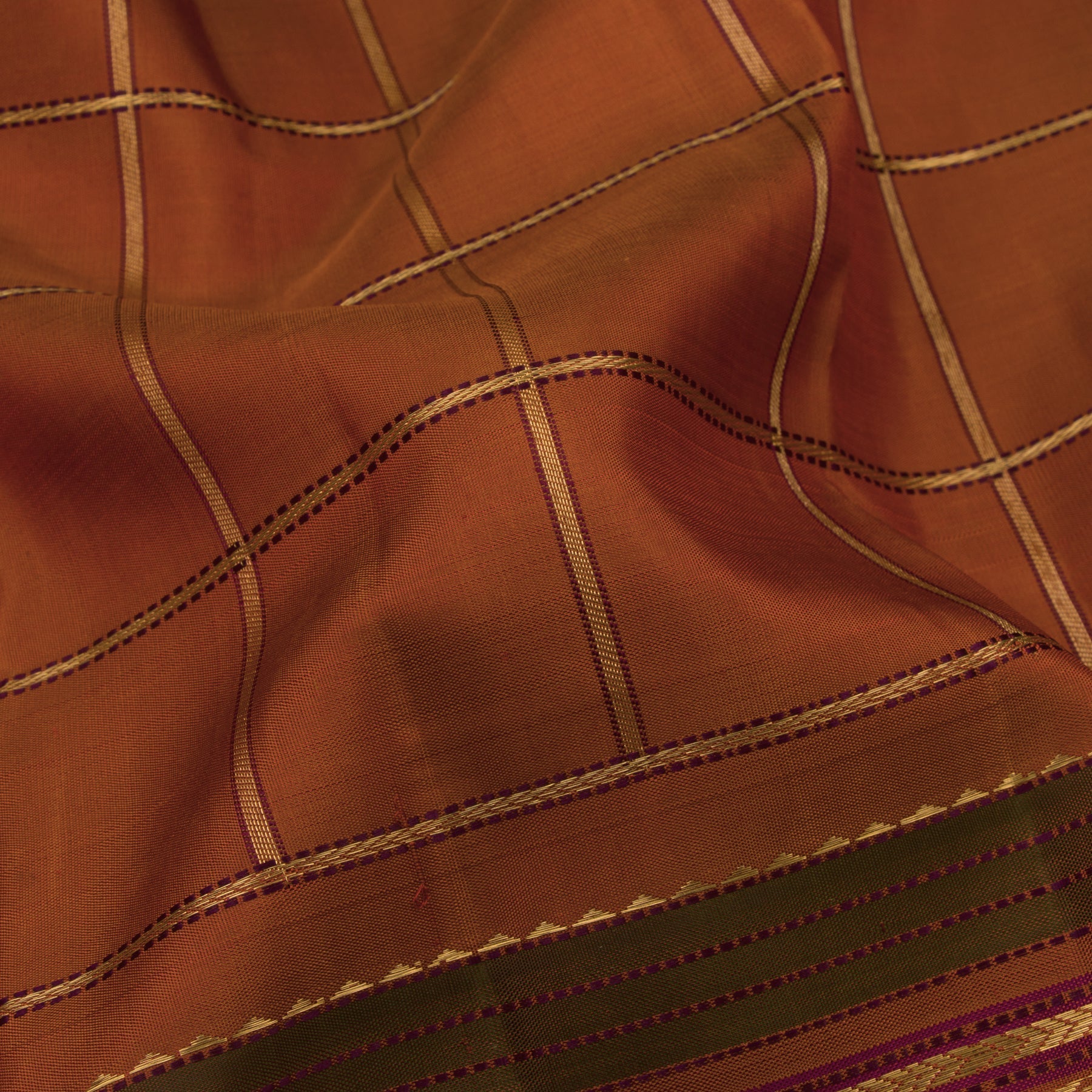 Kanakavalli Kanjivaram Silk Sari 22-040-HS001-13550 - Fabric View