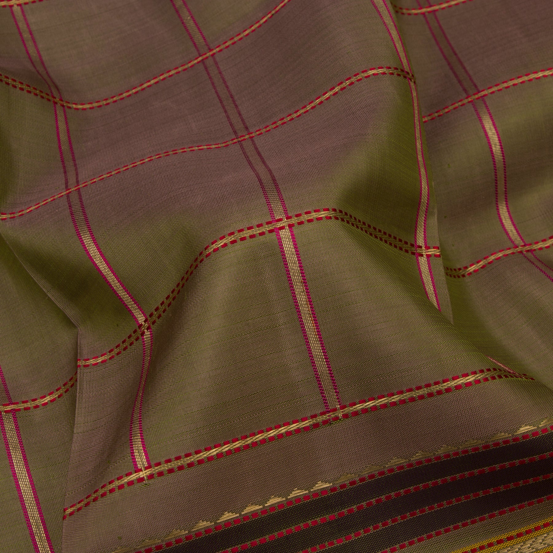 Kanakavalli Kanjivaram Silk Sari 22-041-HS001-09574 - Fabric View