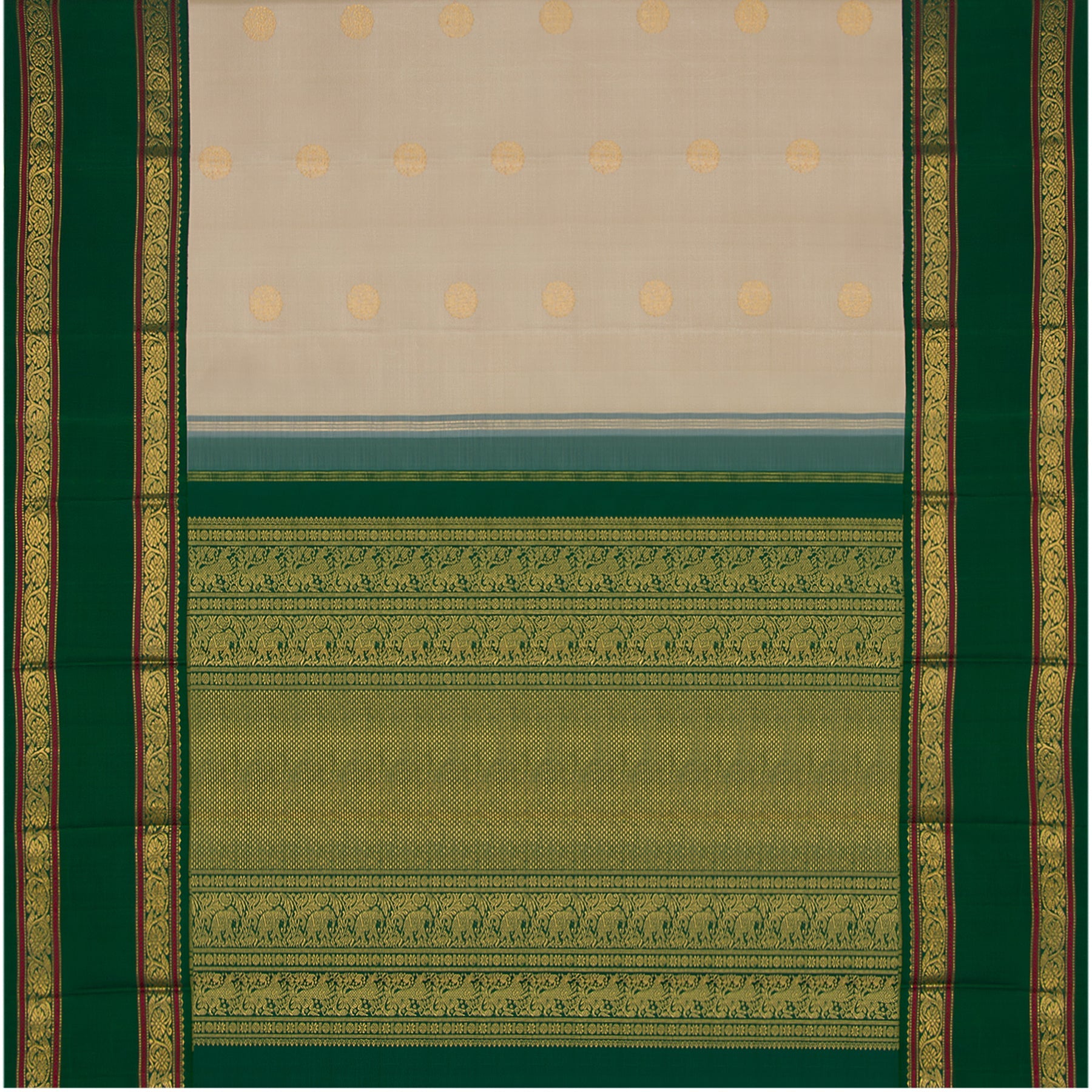 Kanakavalli Kanjivaram Silk Sari 22-041-HS001-09579 - Full View