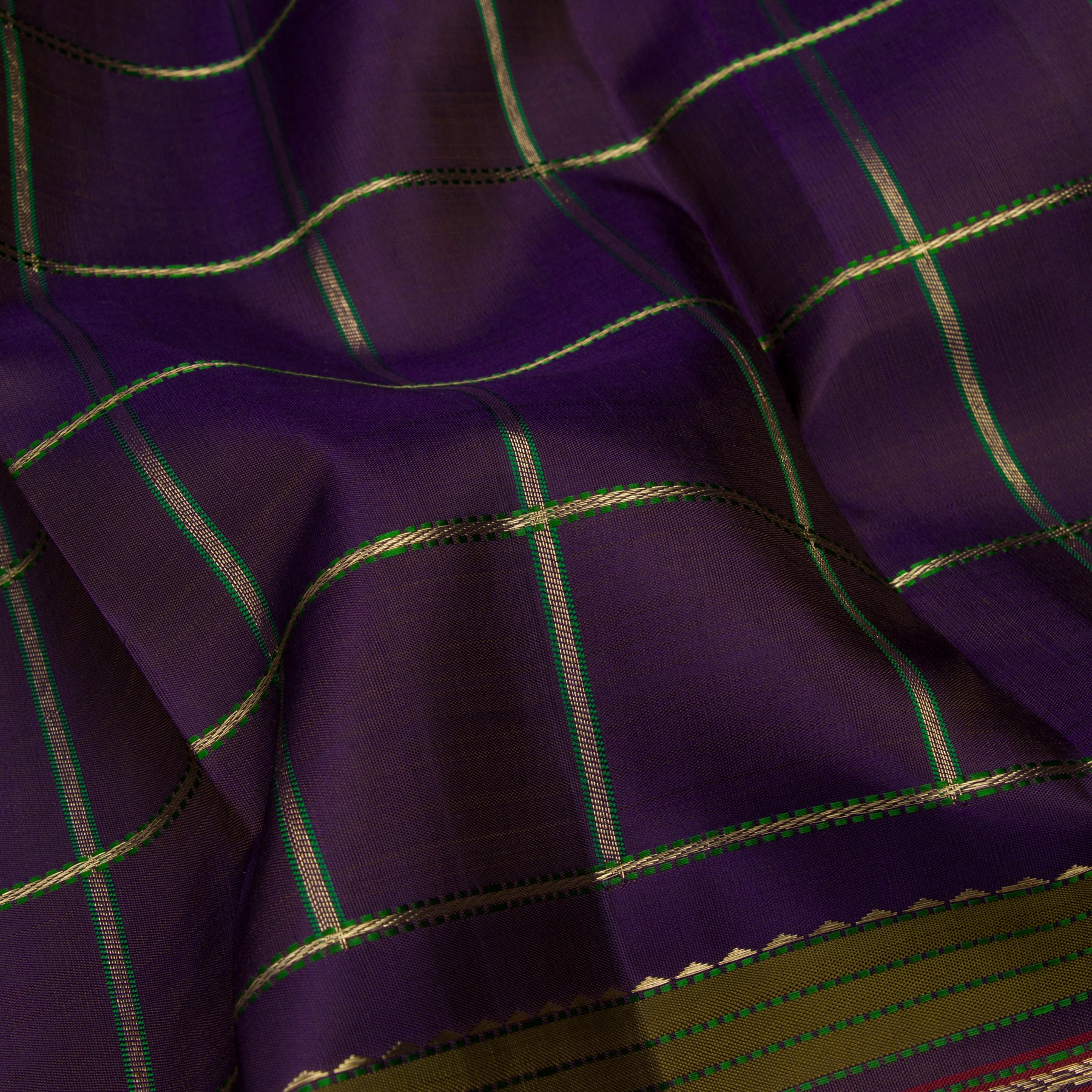 Kanakavalli Kanjivaram Silk Sari 22-041-HS001-10391 - Fabric View