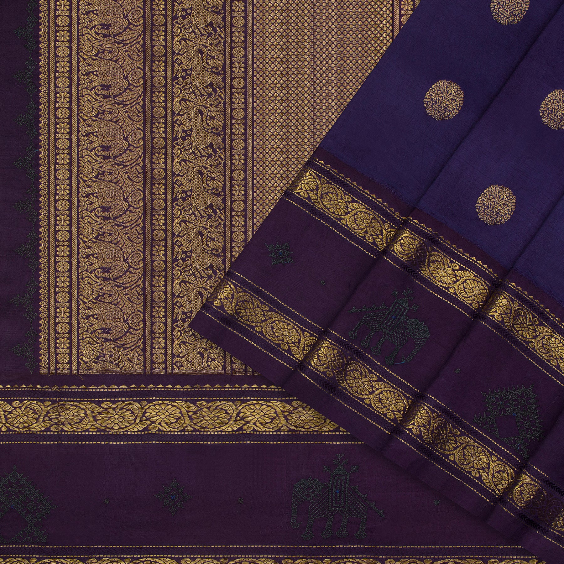 Kanakavalli X Kasuti Kanjivaram Silk Sari 22-041-HS001-14996 - Cover View