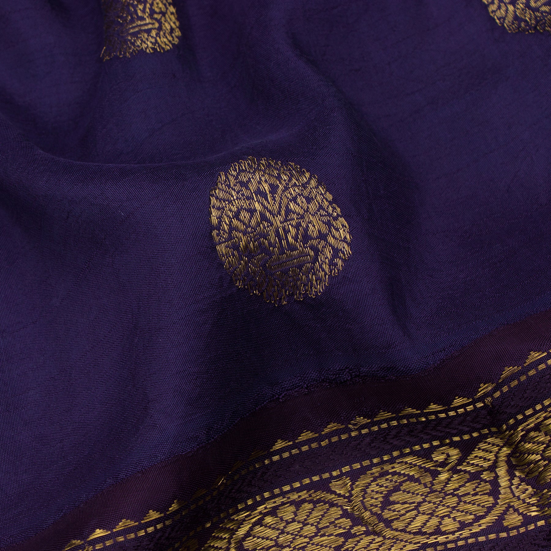 Kanakavalli X Kasuti Kanjivaram Silk Sari 22-041-HS001-14996 - Fabric View