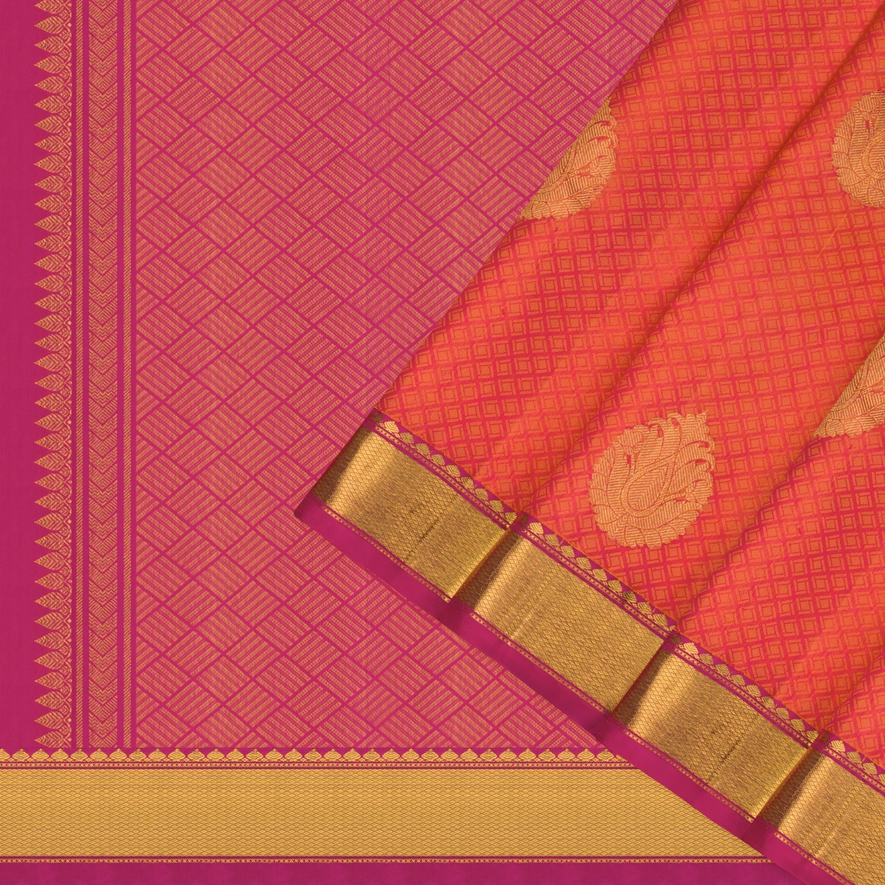 Kanakavalli Kanjivaram Silk Sari 22-091-HS001-04840 - Cover View