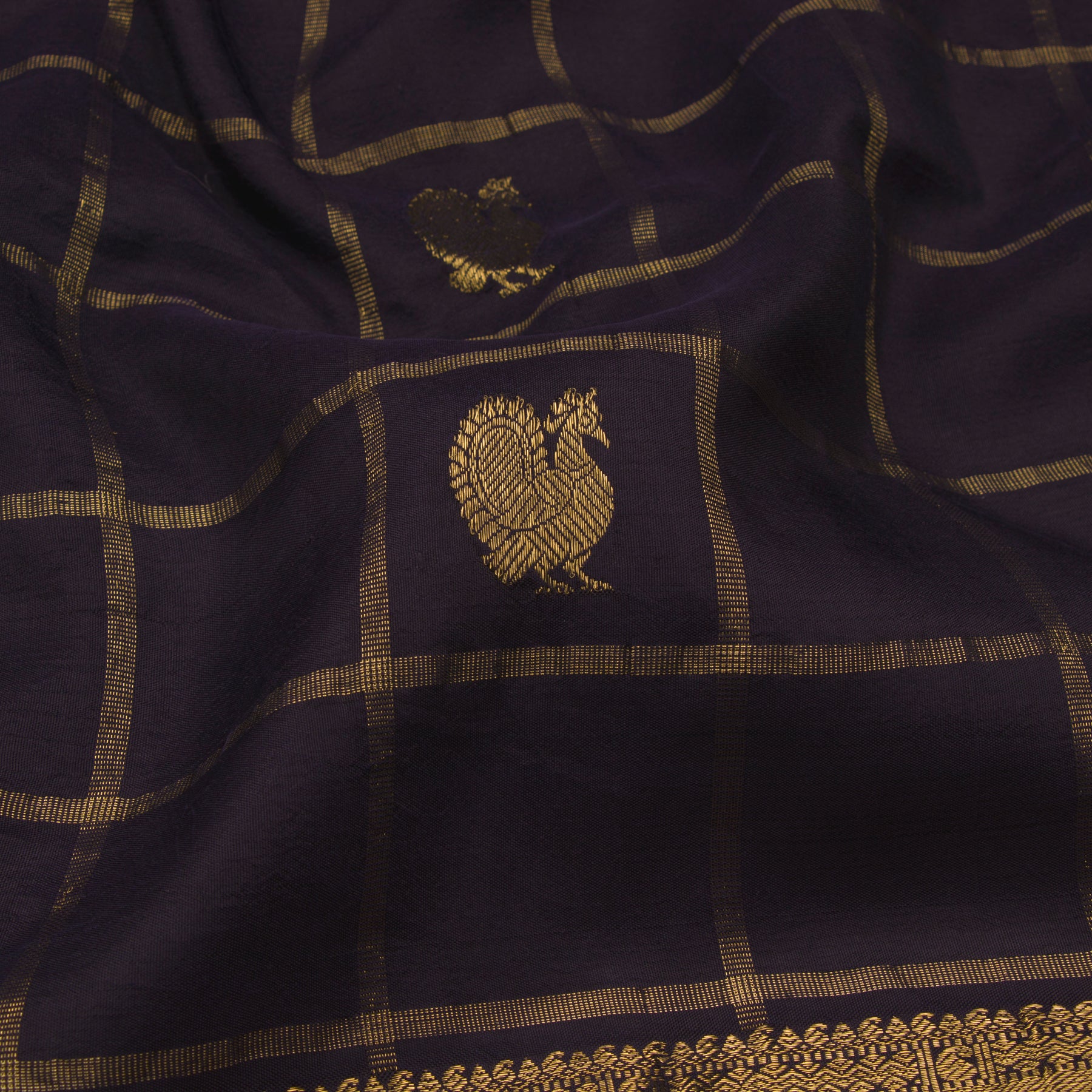 Kanakavalli Kanjivaram Silk Sari 22-110-HS001-00879 - Fabric View