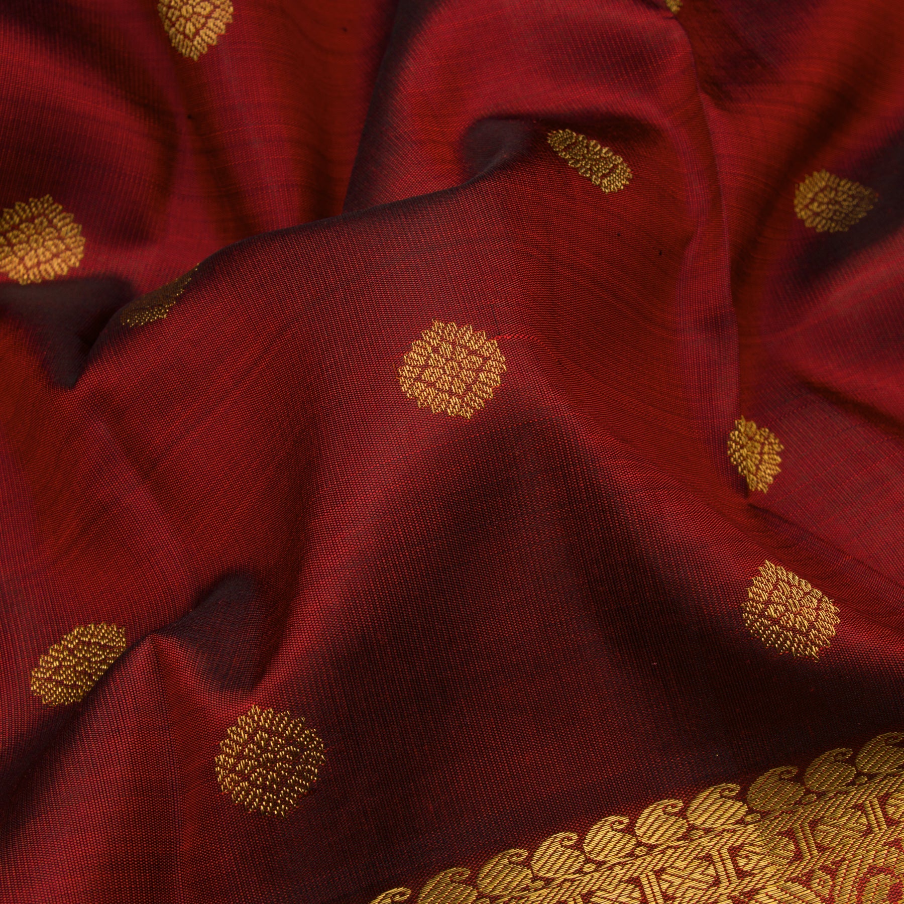 Kanakavalli Kanjivaram Silk Sari 22-110-HS001-02707 - Fabric View