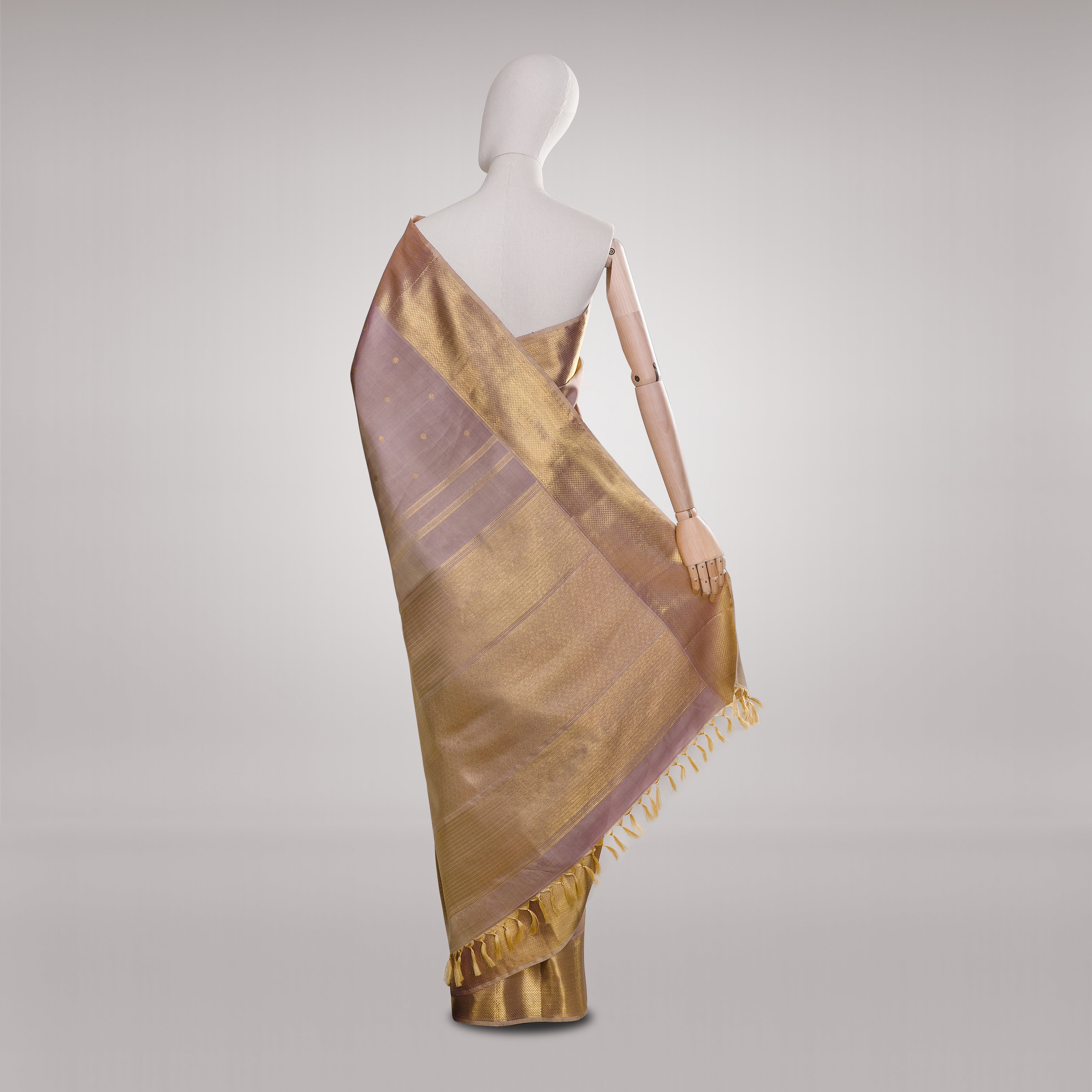 Kanakavalli Kanjivaram Silk Sari 22-110-HS001-03738 - Drape View 1