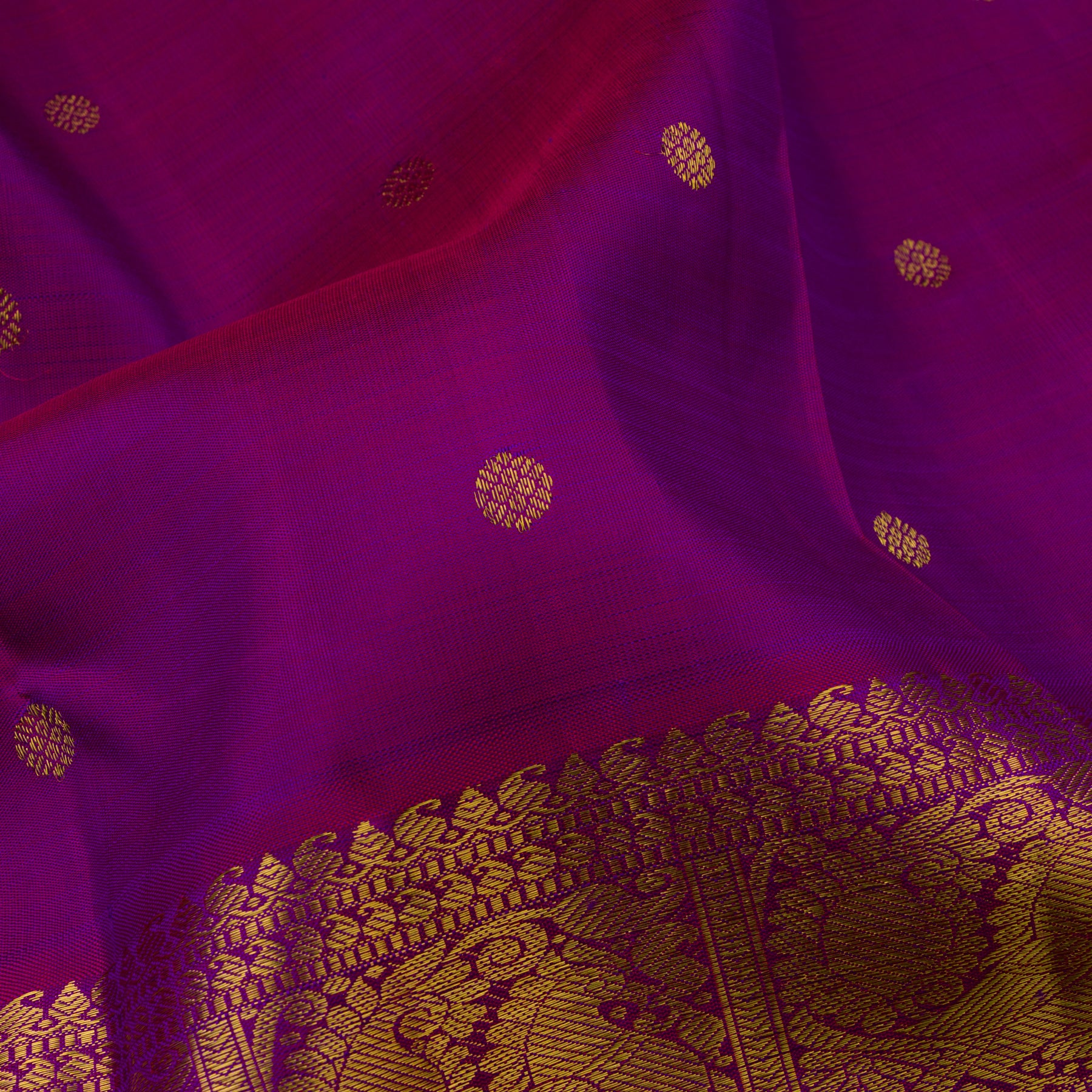 Kanakavalli Kanjivaram Silk Sari 22-110-HS001-07609 - Fabric View