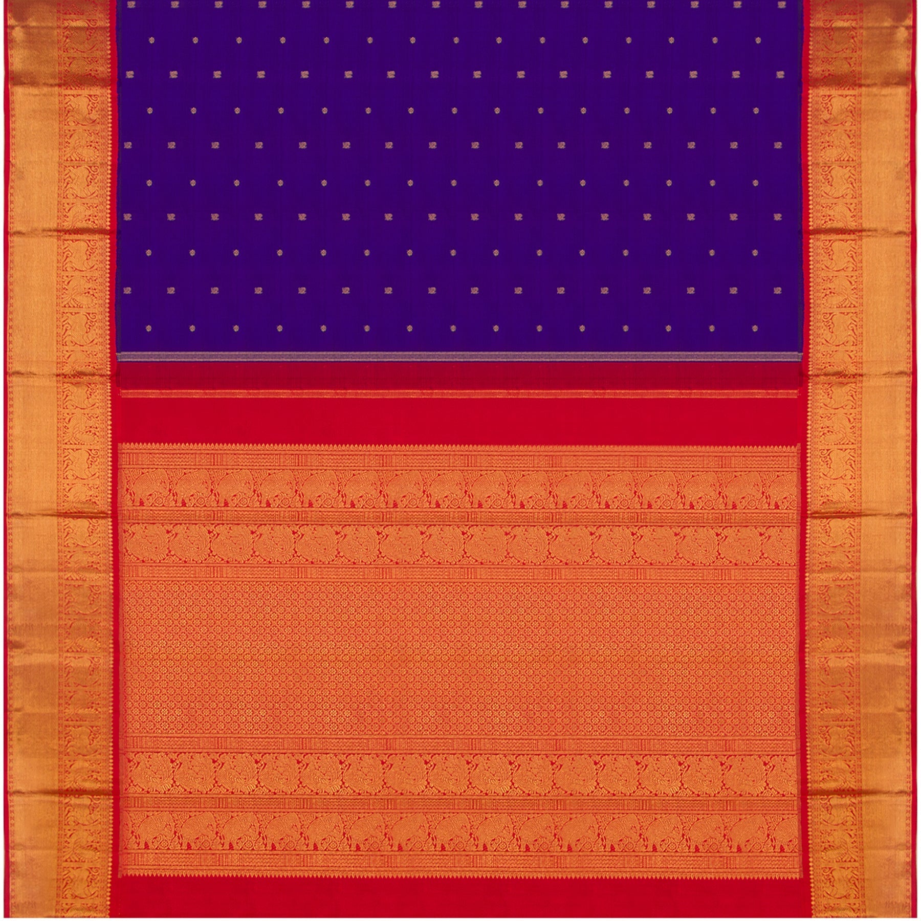 Kanakavalli Kanjivaram Silk Sari 22-110-HS001-08895 - Full View