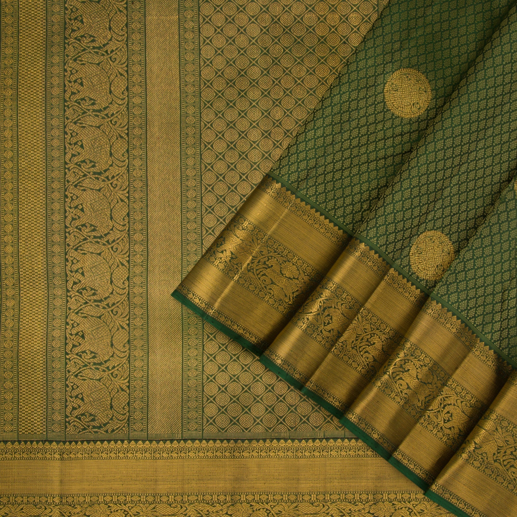 Kanakavalli Kanjivaram Silk Sari 22-110-HS001-09457 - Cover View