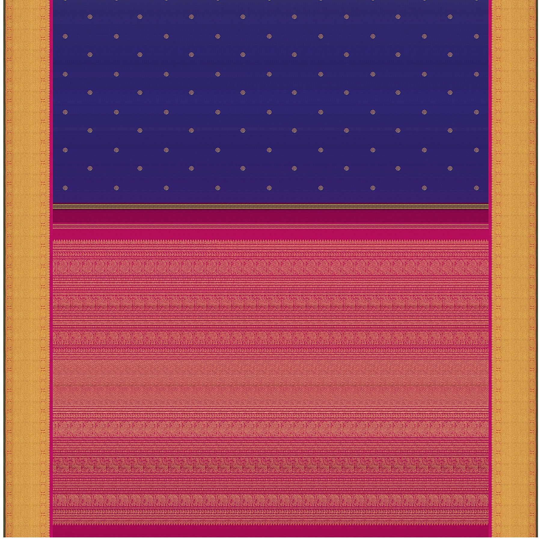 Kanakavalli Kanjivaram Silk Sari 22-110-HS001-09465 - Full View