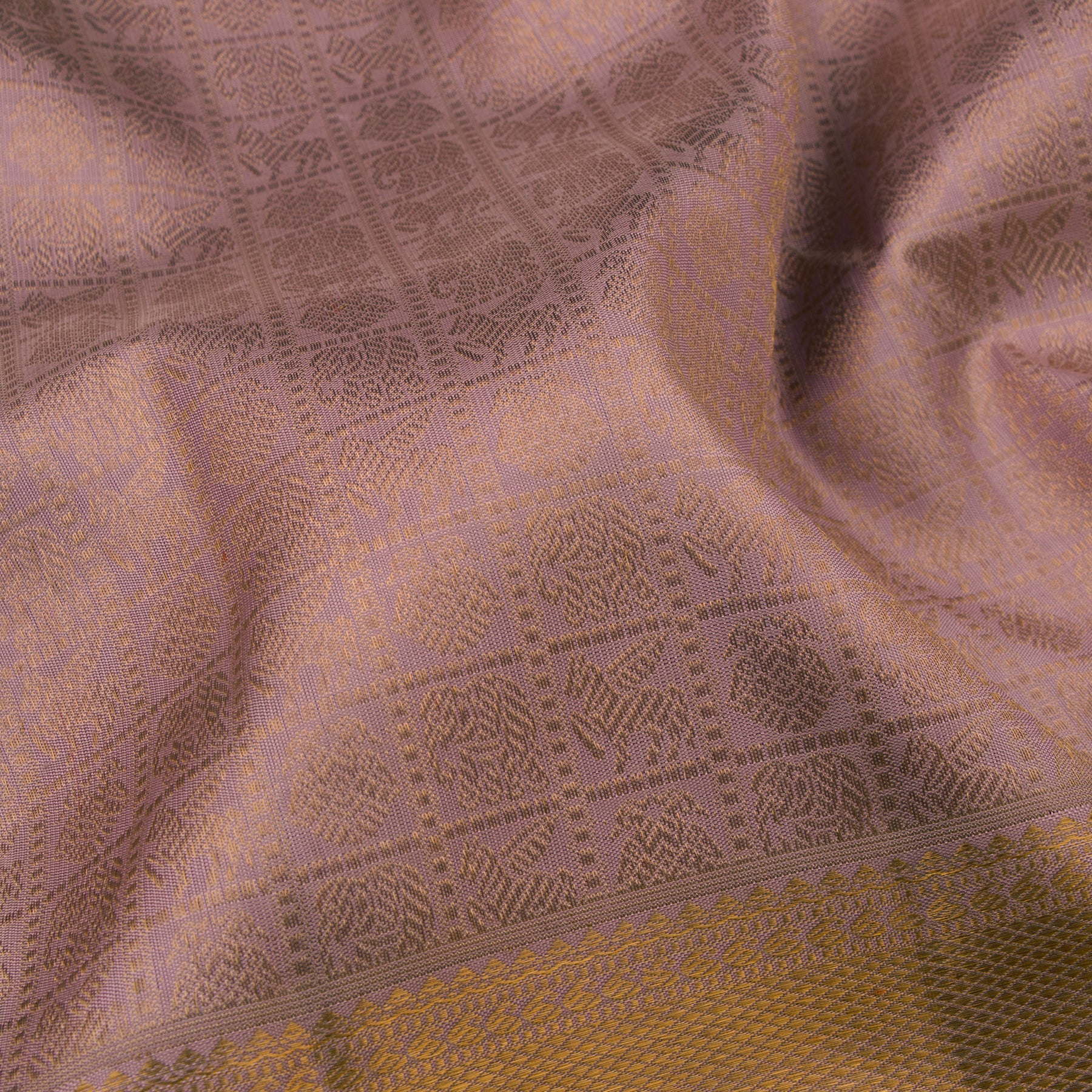 Kanakavalli Kanjivaram Silk Sari 22-110-HS001-09474 - Fabric View