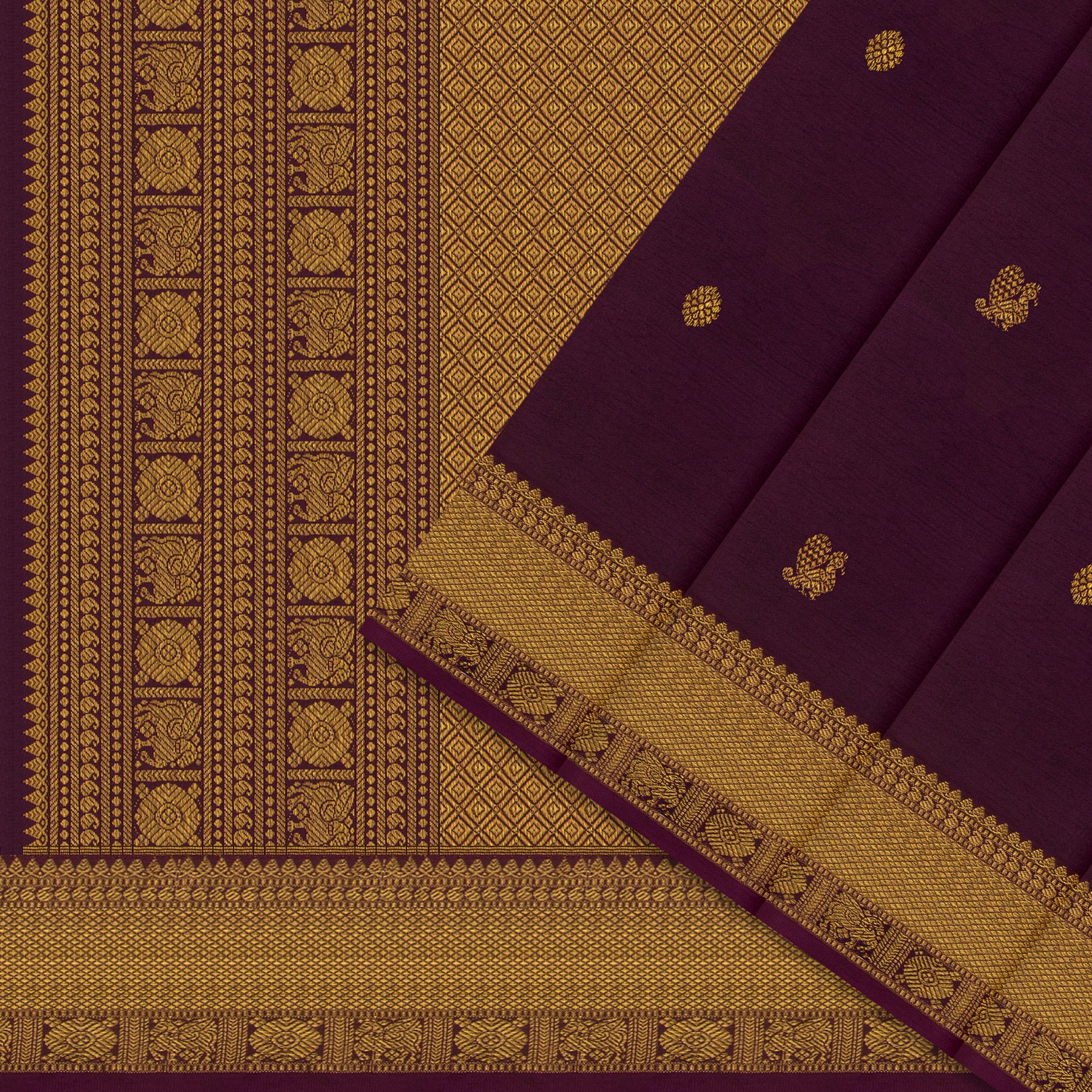 Kanakavalli Kanjivaram Silk Sari 22-110-HS001-09478 - Cover View