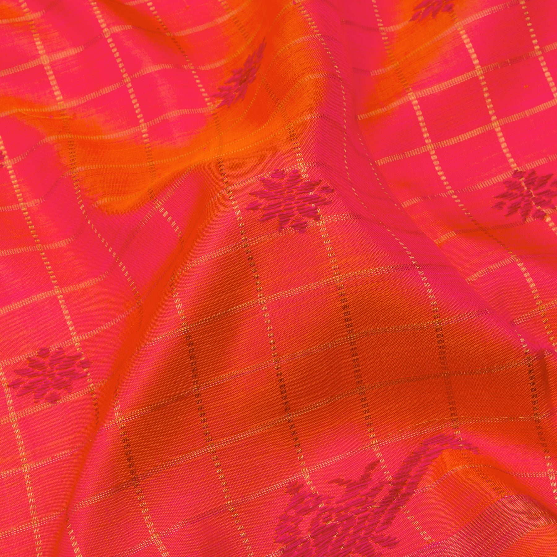 Kanakavalli X Kasuti Kanjivaram Silk Sari 22-110-HS001-11004 - Fabric View