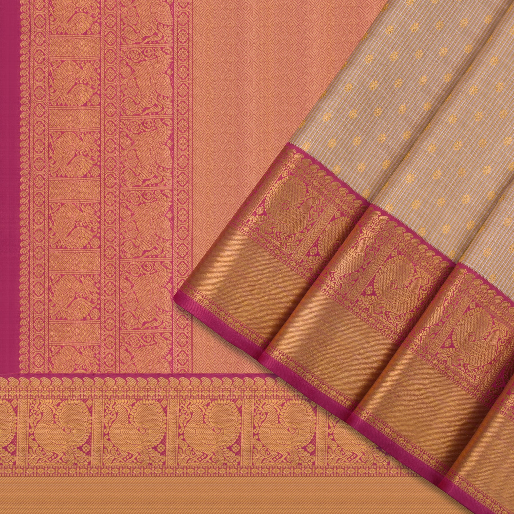 Kanakavalli Kanjivaram Silk Sari 22-110-HS001-12147  - Cover View