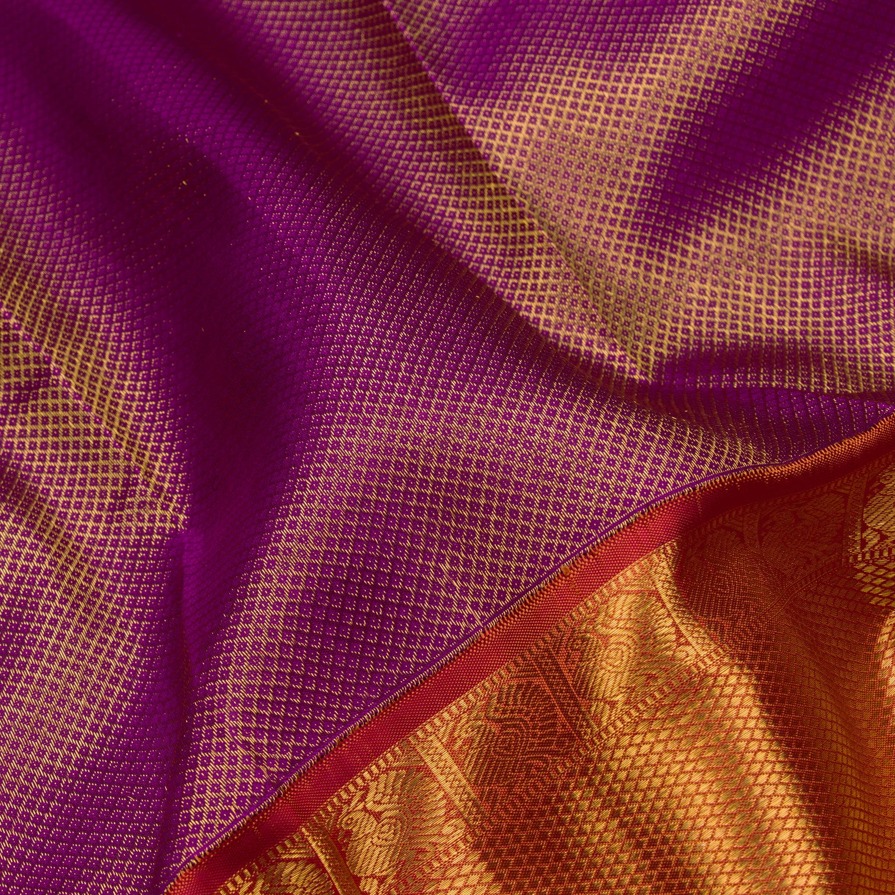 Kanakavalli Kanjivaram Silk Sari 22-110-HS001-13620 - Fabric View