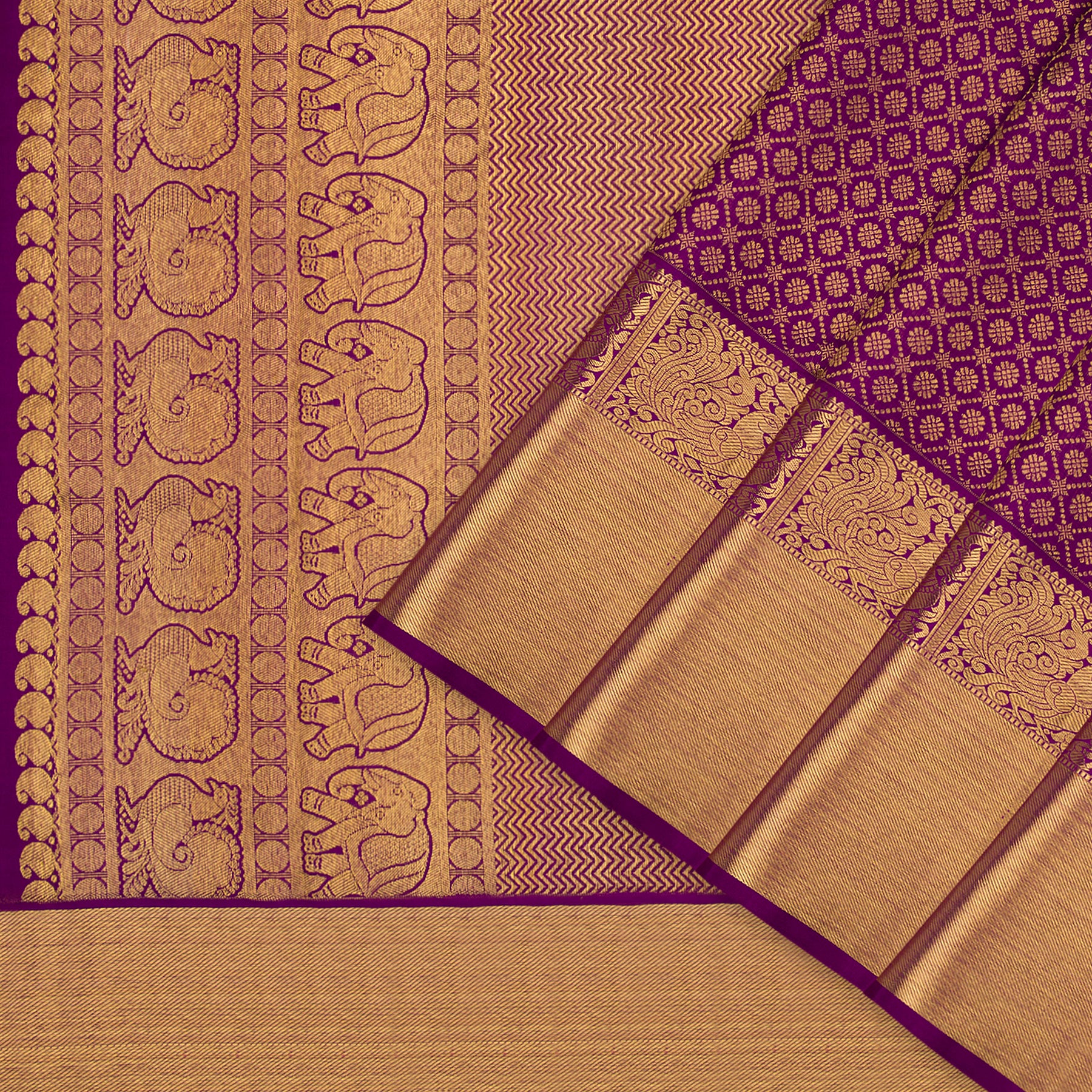 Kanakavalli Kanjivaram Silk Sari 22-110-HS001-14733 - Cover View