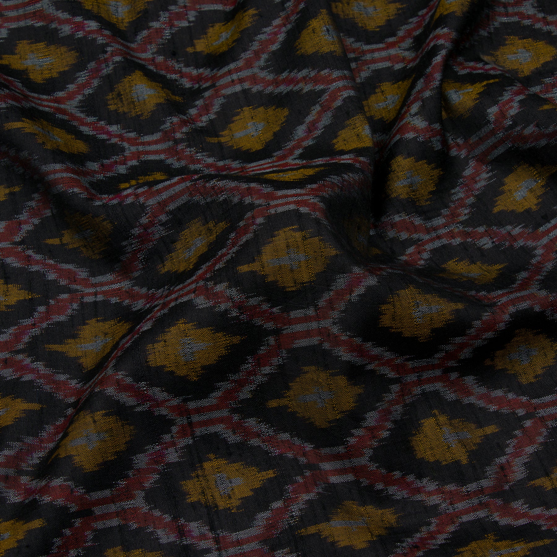 Kanakavalli Ikat Raw Silk Blouse Length 22-140-HB002-14170 - Fabric View