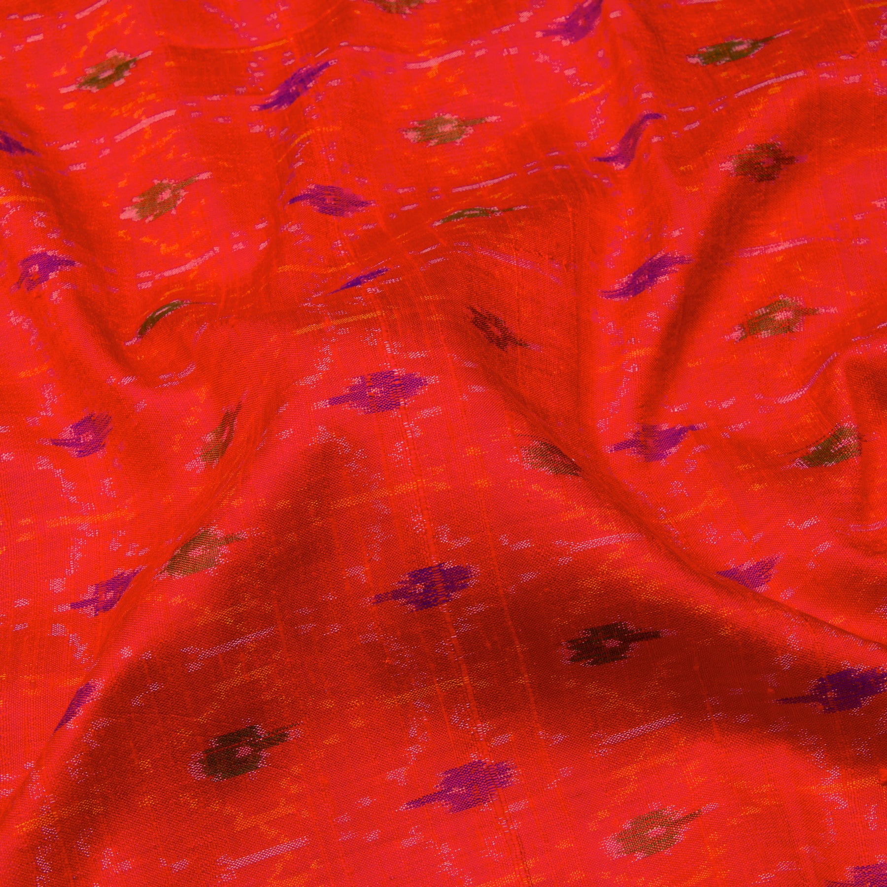 Kanakavalli Ikat Raw Silk Blouse Length 22-140-HB002-14178 - Fabric View