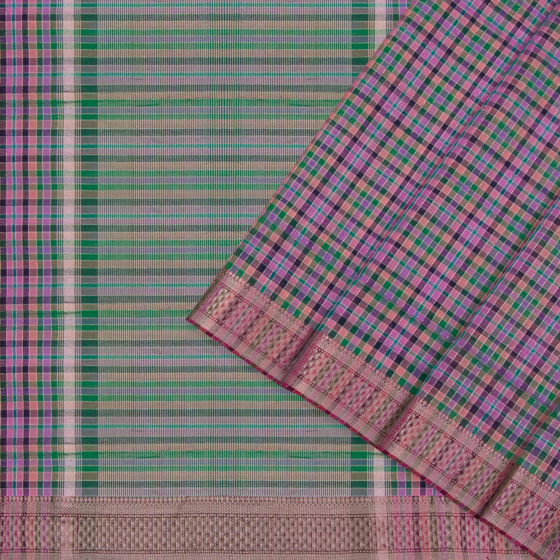 Kanakavalli Mangalgiri Cotton Sari 22-261-HS003-09150 - Cover view