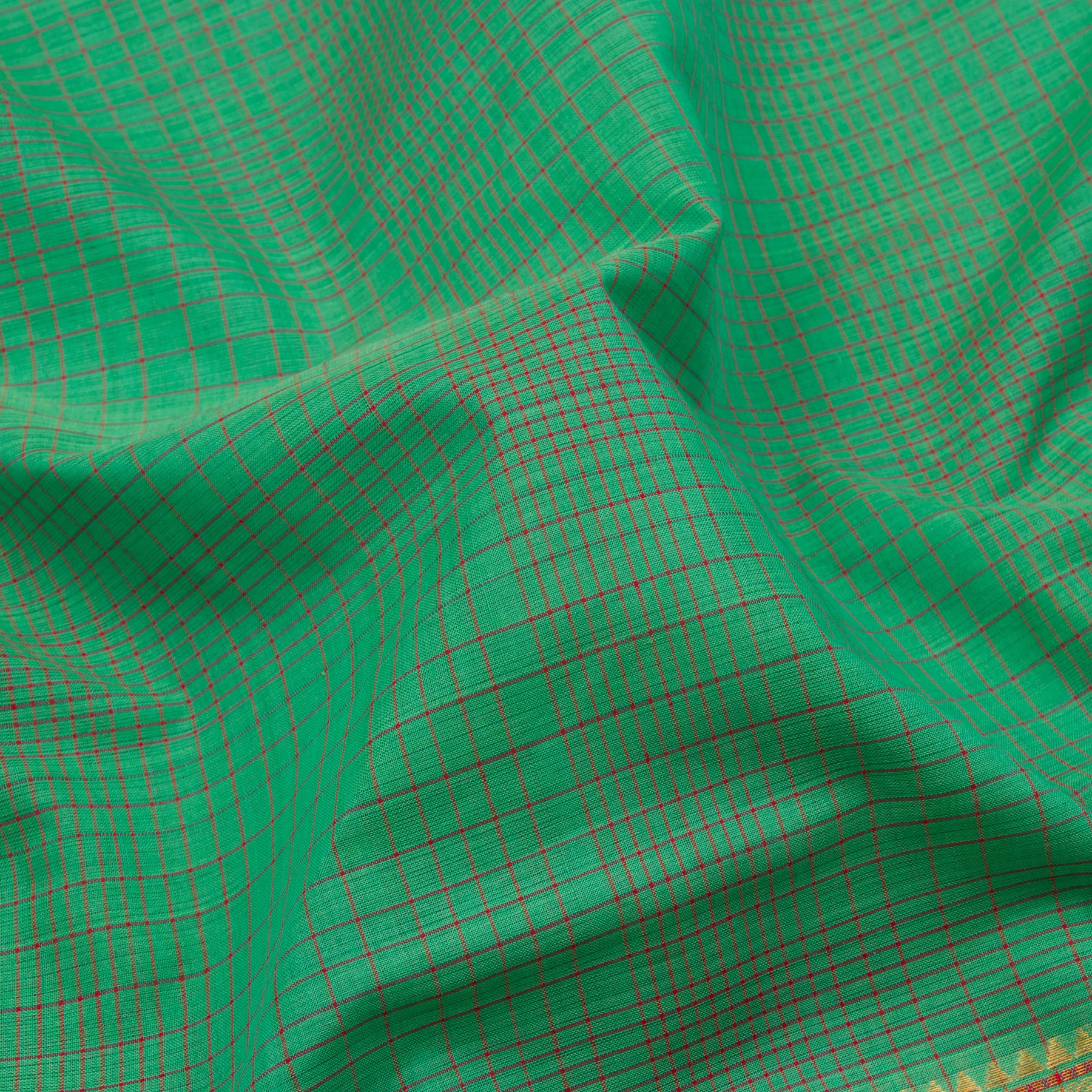 Kanakavalli Mangalgiri Cotton Sari 22-261-HS003-09116 - Fabric View