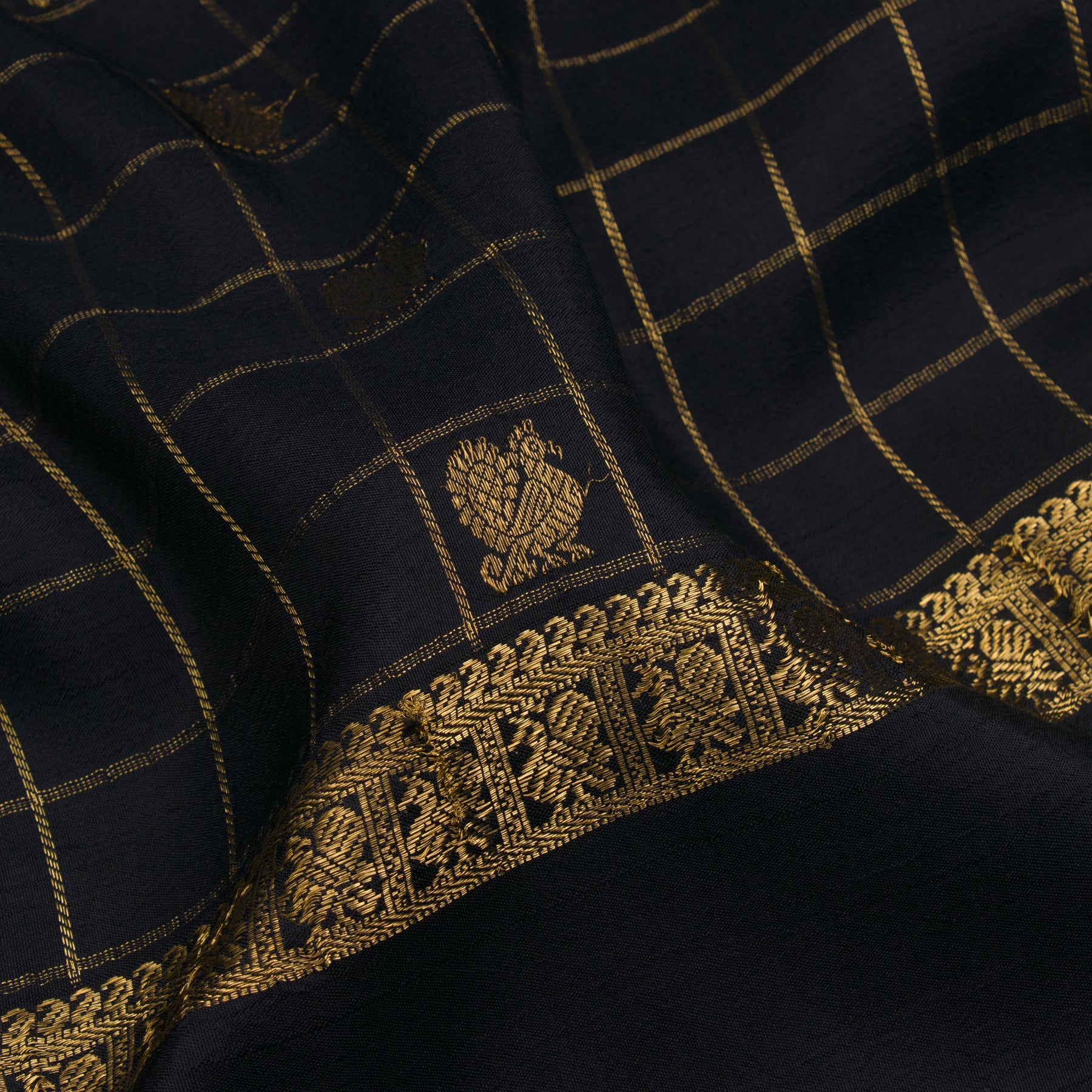 Kanakavalli Kanjivaram Silk Sari 22-595-HS001-00088 - Fabric View
