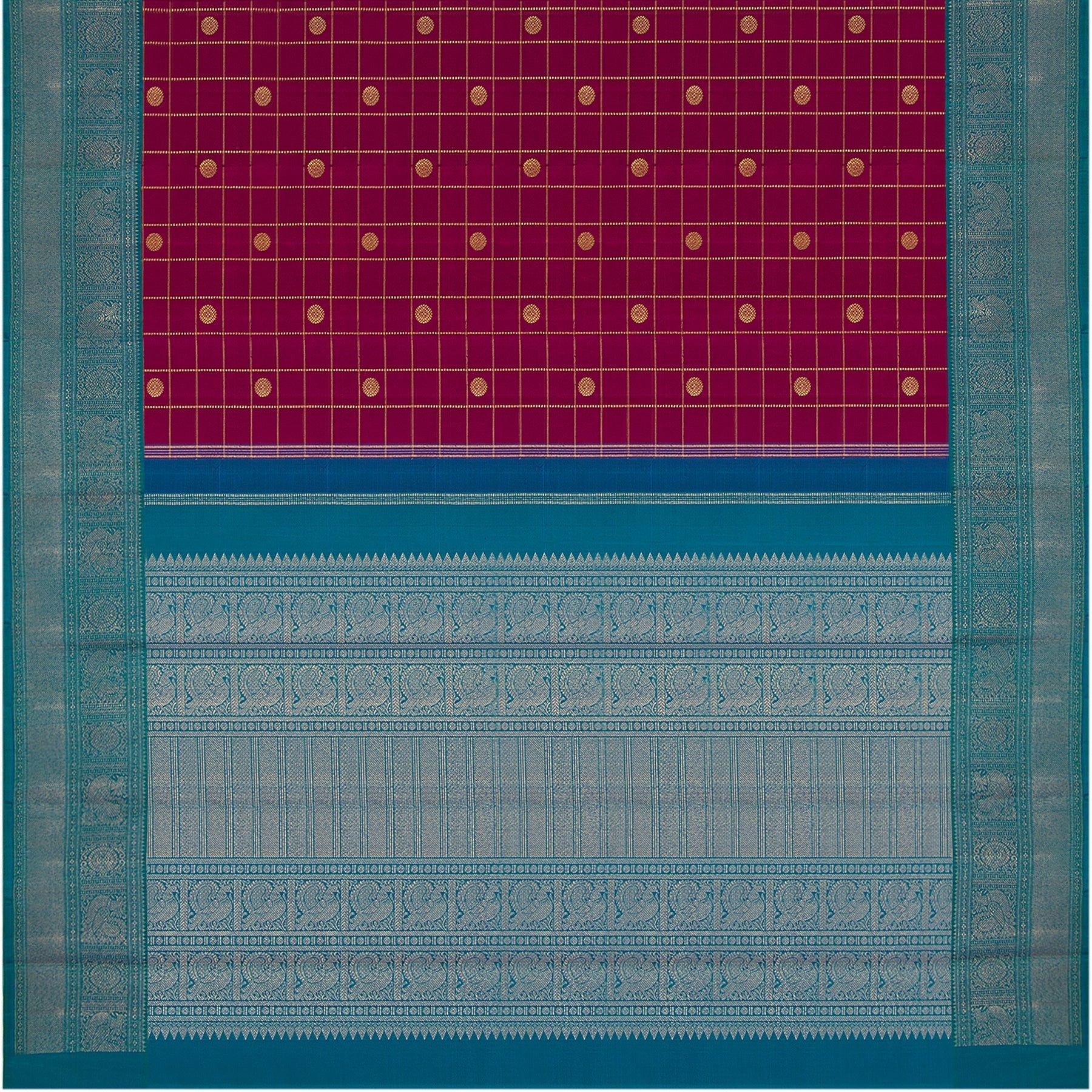 Kanakavalli Kanjivaram Silk Sari 22-595-HS001-06700 - Full View