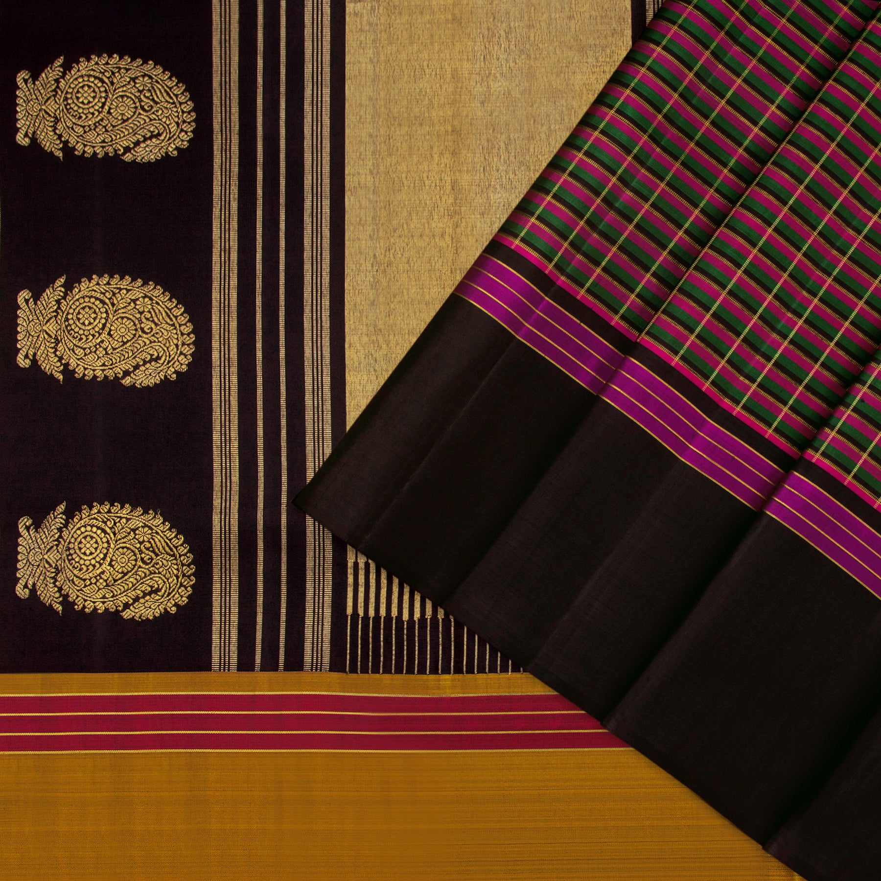 Kanakavalli Kanjivaram Silk Sari 22-595-HS001-12020 - Cover View