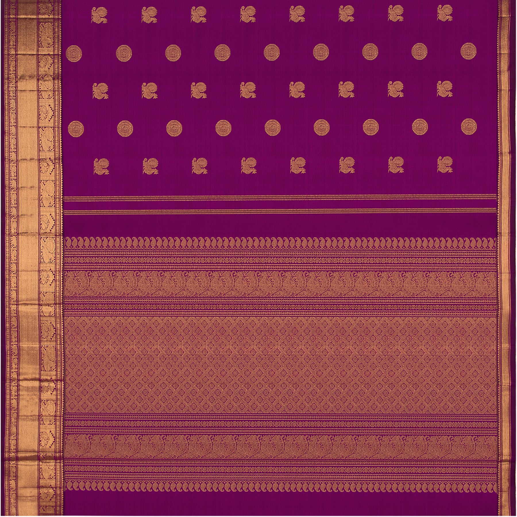 Kanakavalli Kanjivaram Silk Sari 22-595-HS001-13373 - Full View